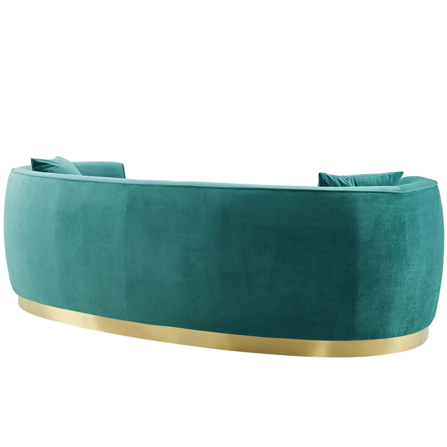 Resolute Curved Performance Velvet Sofa. - Venini Furniture 