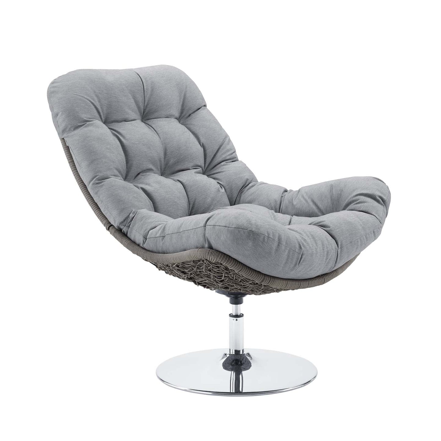 Brighton Wicker Rattan Outdoor Patio Swivel Lounge Chair. - Venini Furniture 