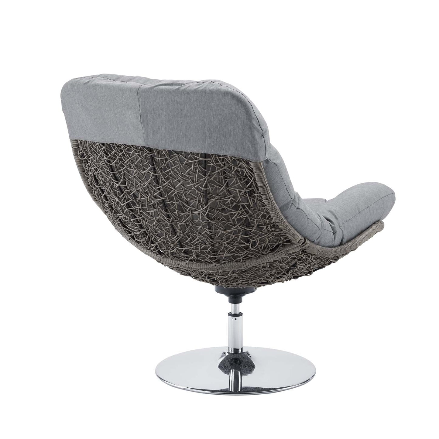Brighton Wicker Rattan Outdoor Patio Swivel Lounge Chair. - Venini Furniture 