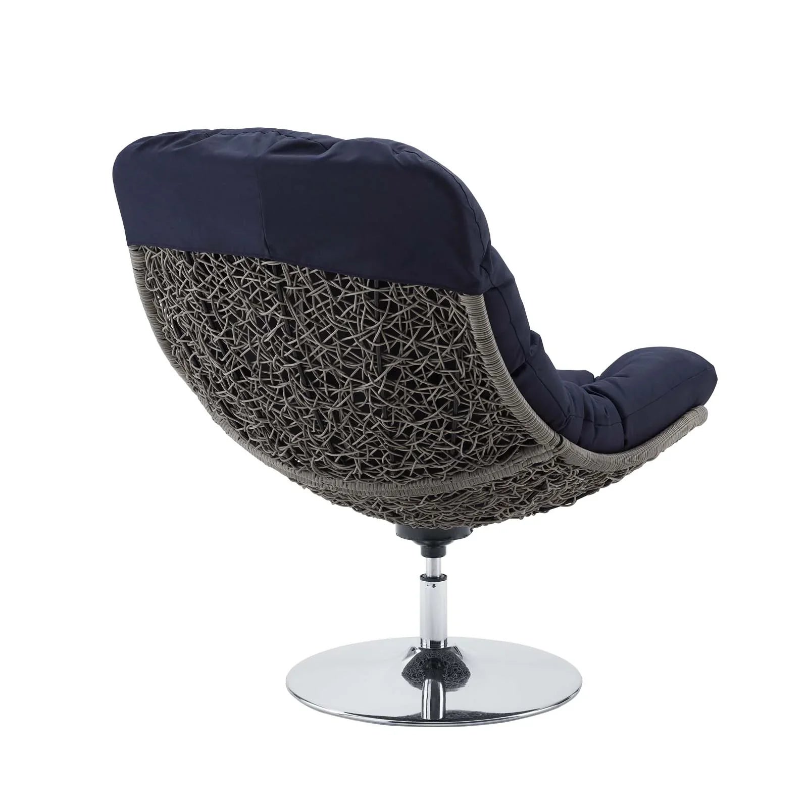 Brighton Wicker Rattan Outdoor Patio Swivel Lounge Chair. - Venini Furniture 