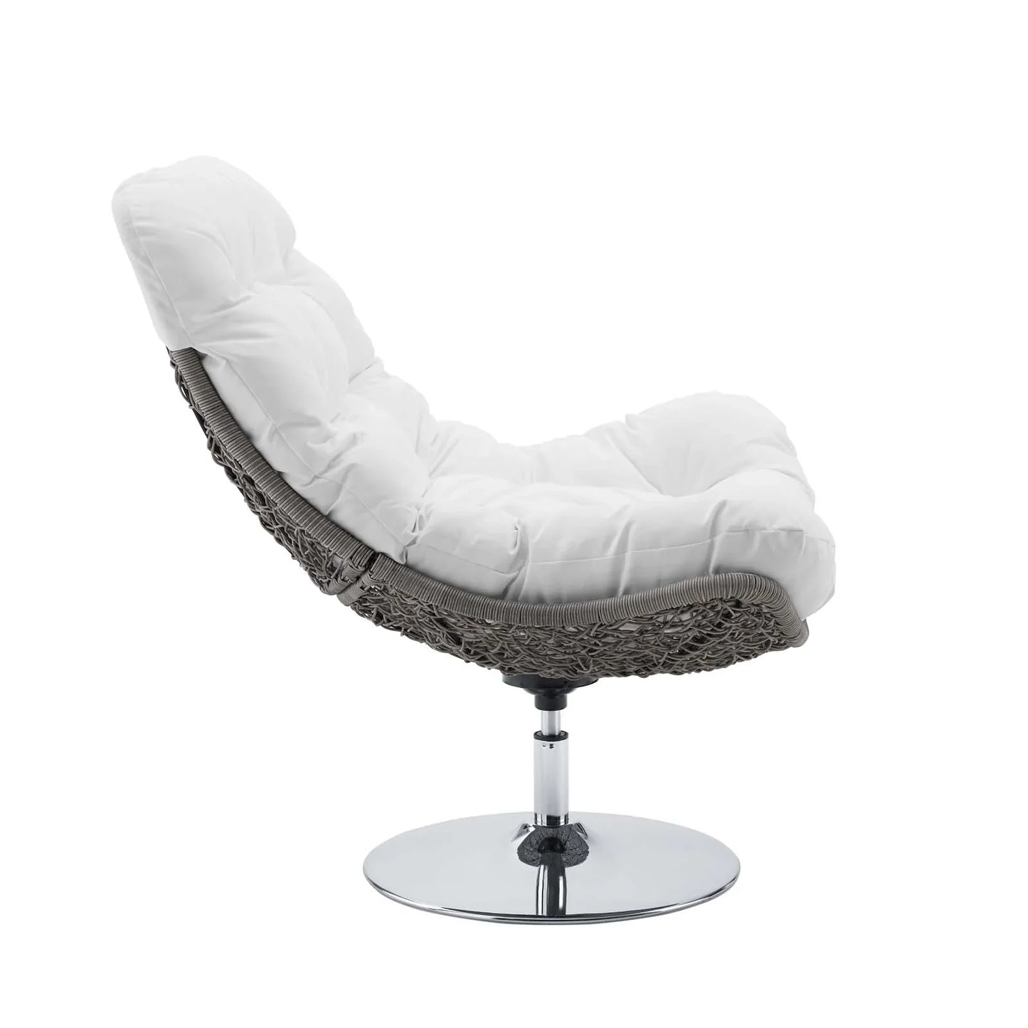 Brighton Wicker Rattan Outdoor Patio Swivel Lounge Chair. - Venini Furniture 