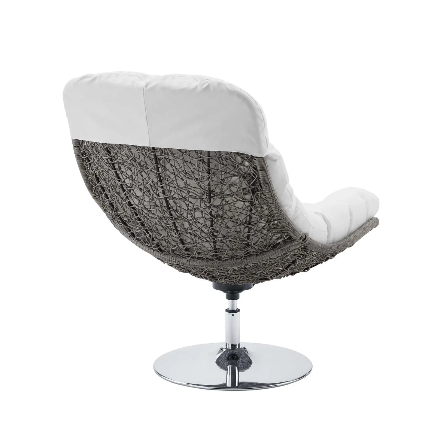 Brighton Wicker Rattan Outdoor Patio Swivel Lounge Chair. - Venini Furniture 