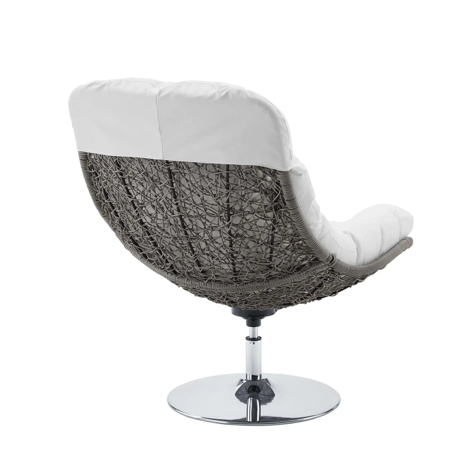 Brighton Wicker Rattan Outdoor Patio Swivel Lounge Chair. - Venini Furniture 