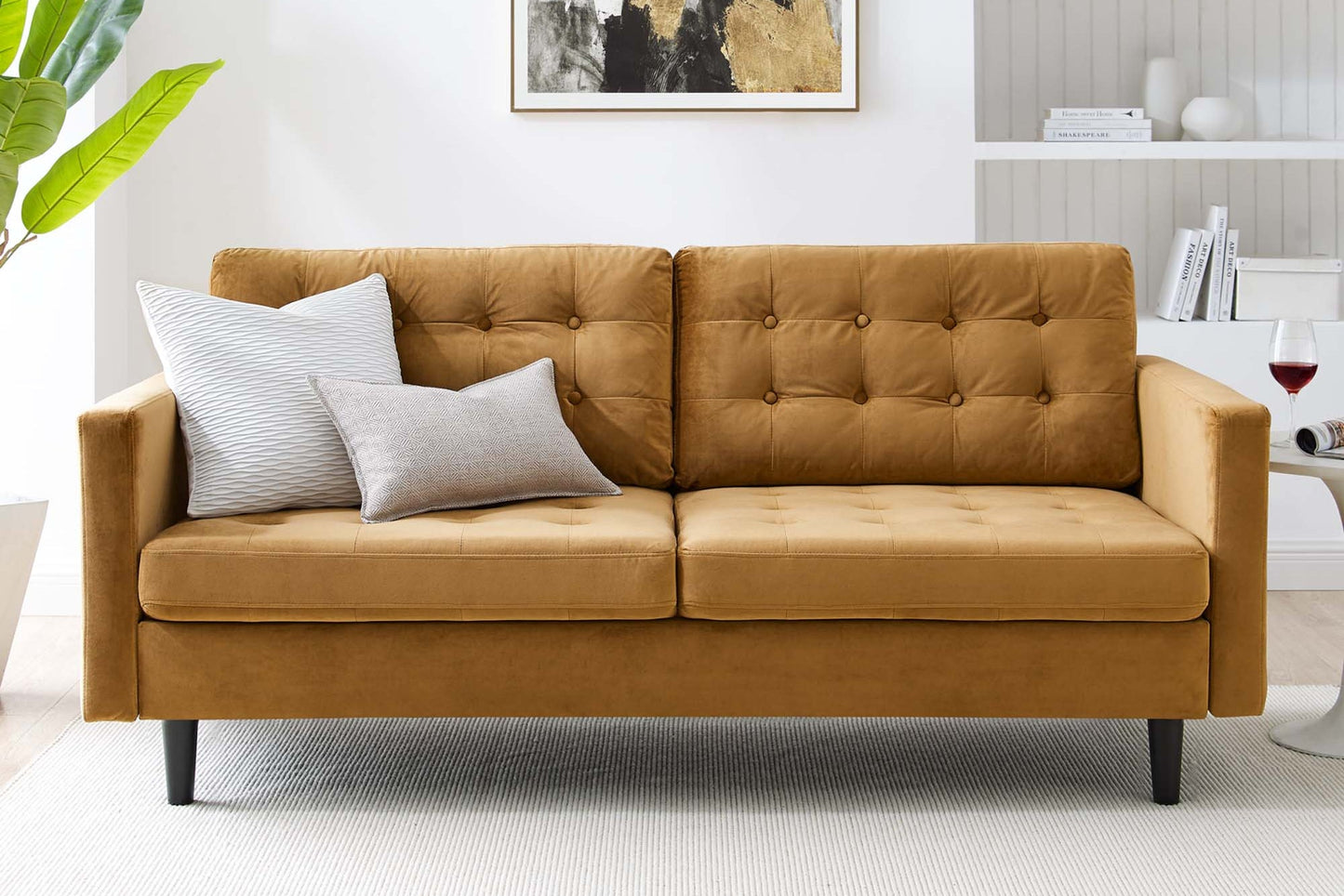 Exalt Tufted Performance Velvet Sofa. - Venini Furniture 