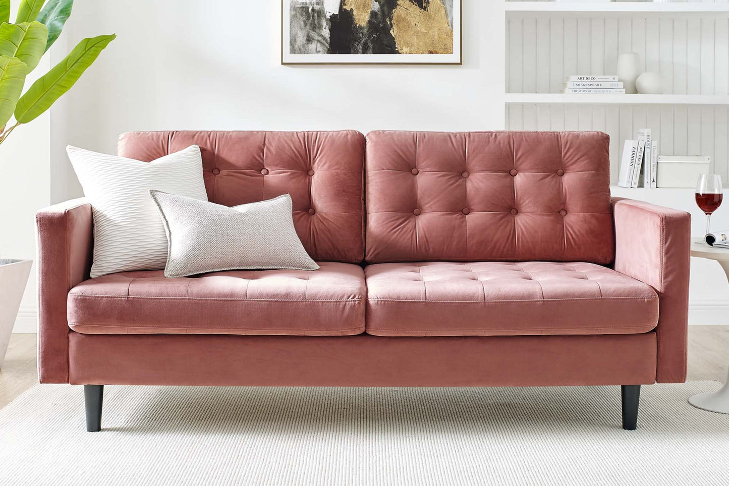 Exalt Tufted Performance Velvet Sofa. - Venini Furniture 