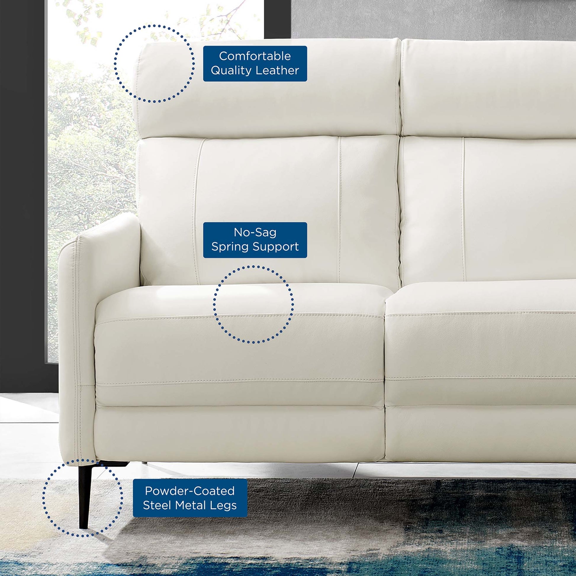 Huxley Leather Sofa. - Venini Furniture 