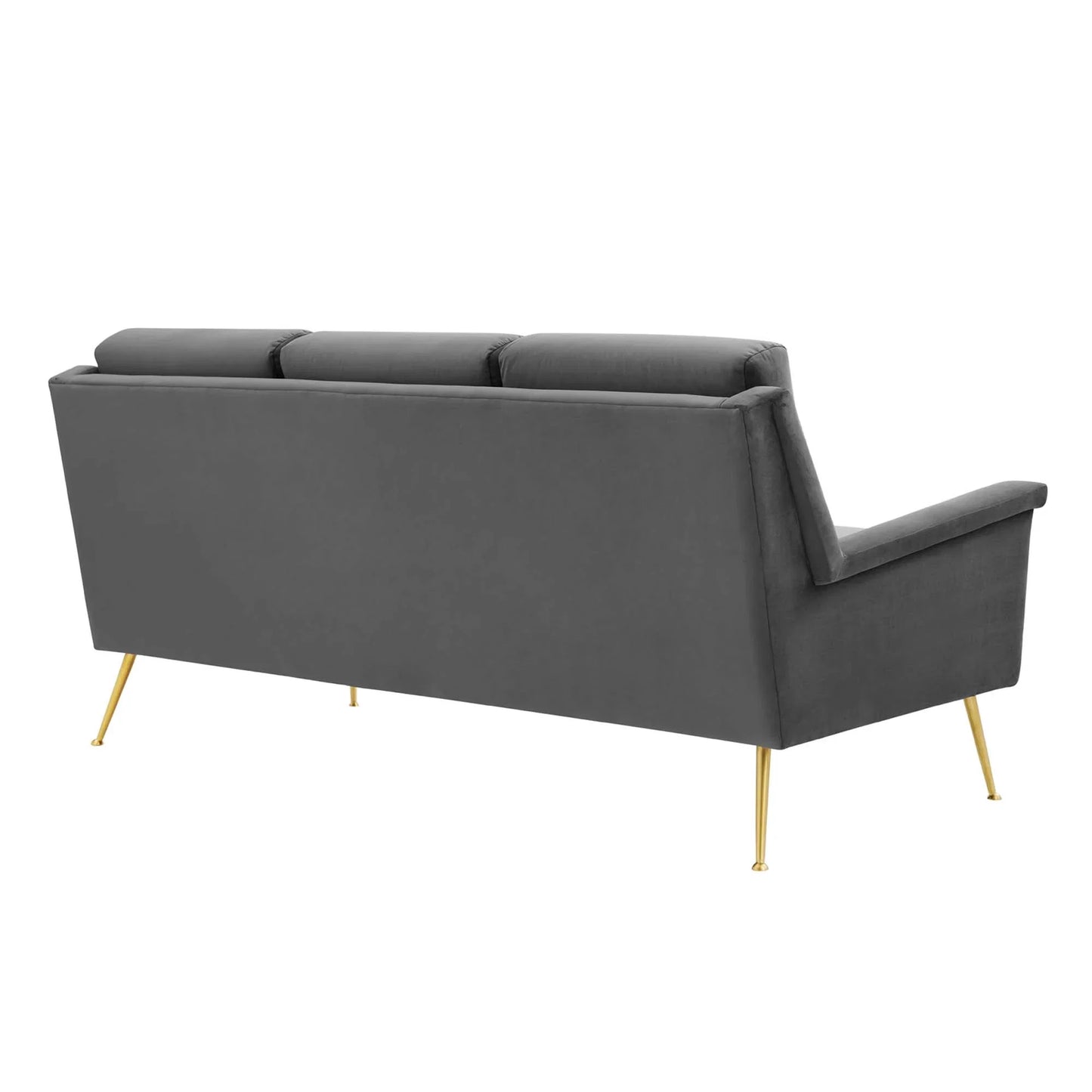 Chesapeake Performance Velvet Sofa in Gold Gray. - Venini Furniture 