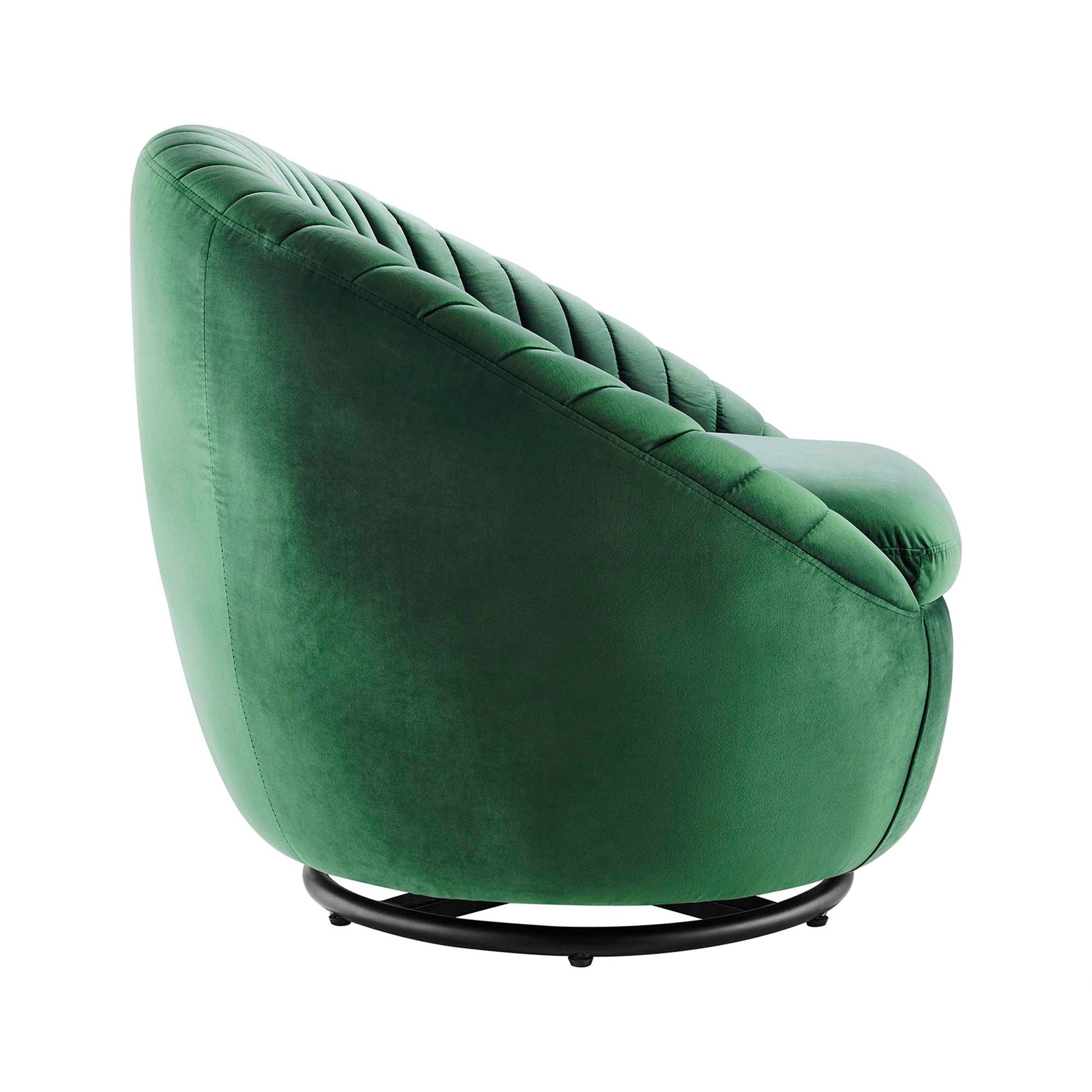 Whirr Tufted Performance Velvet Swivel Chair FREE SHIPPING. - Venini Furniture 