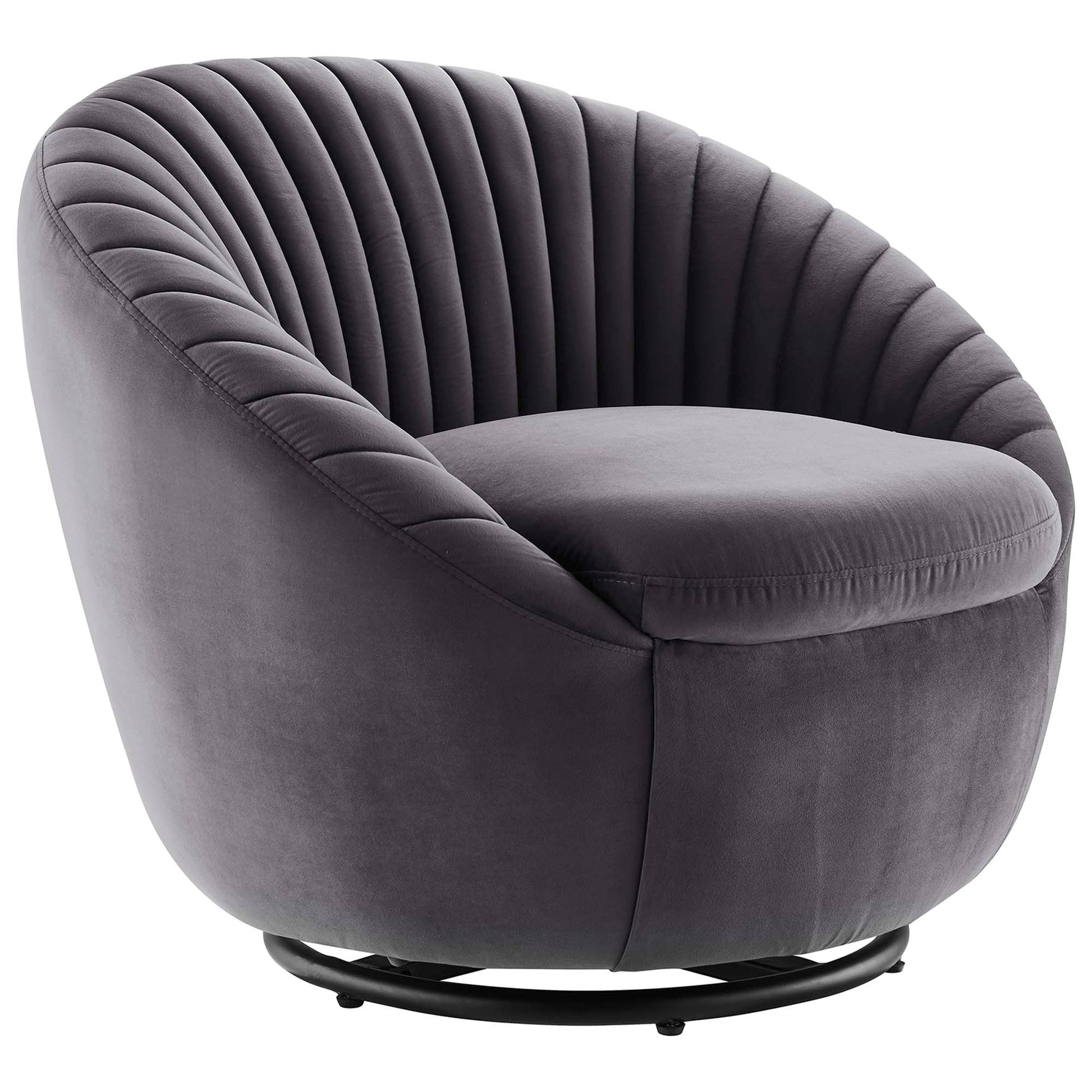 Whirr Tufted Performance Velvet Swivel Chair FREE SHIPPING. - Venini Furniture 