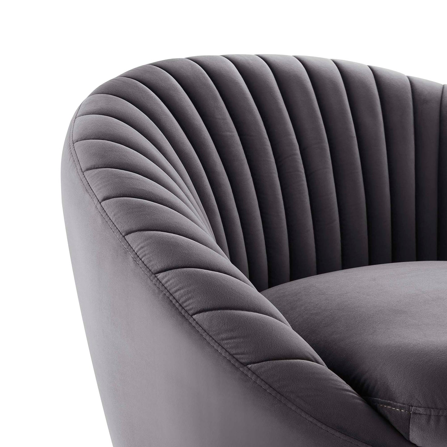 Whirr Tufted Performance Velvet Swivel Chair FREE SHIPPING. - Venini Furniture 