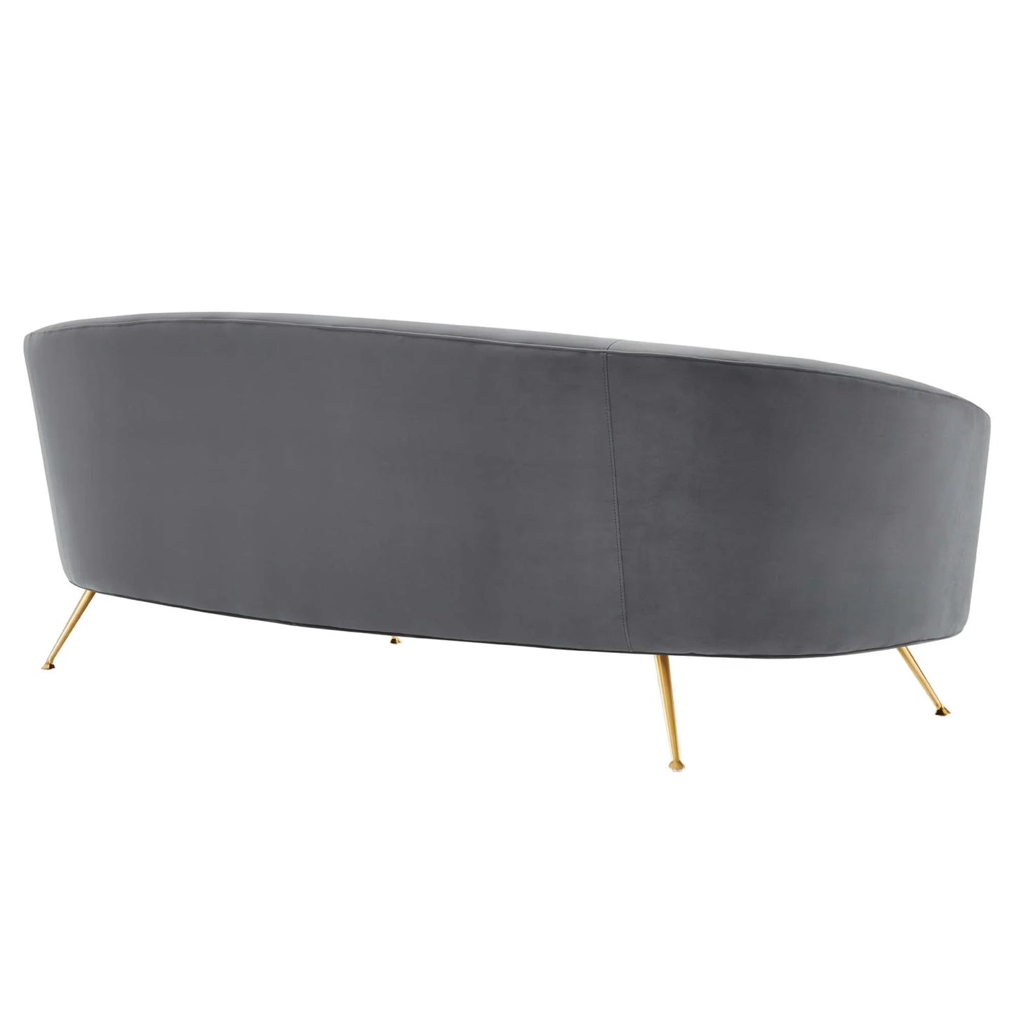 Marchesa Upholstered Performance Velvet Sofa in Gray - Venini Furniture 