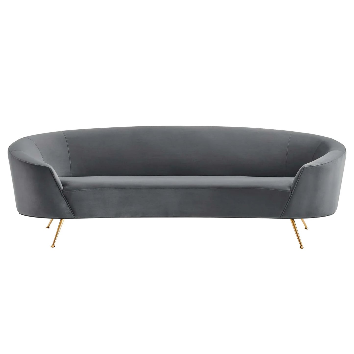 Marchesa Upholstered Performance Velvet Sofa in Gray - Venini Furniture 