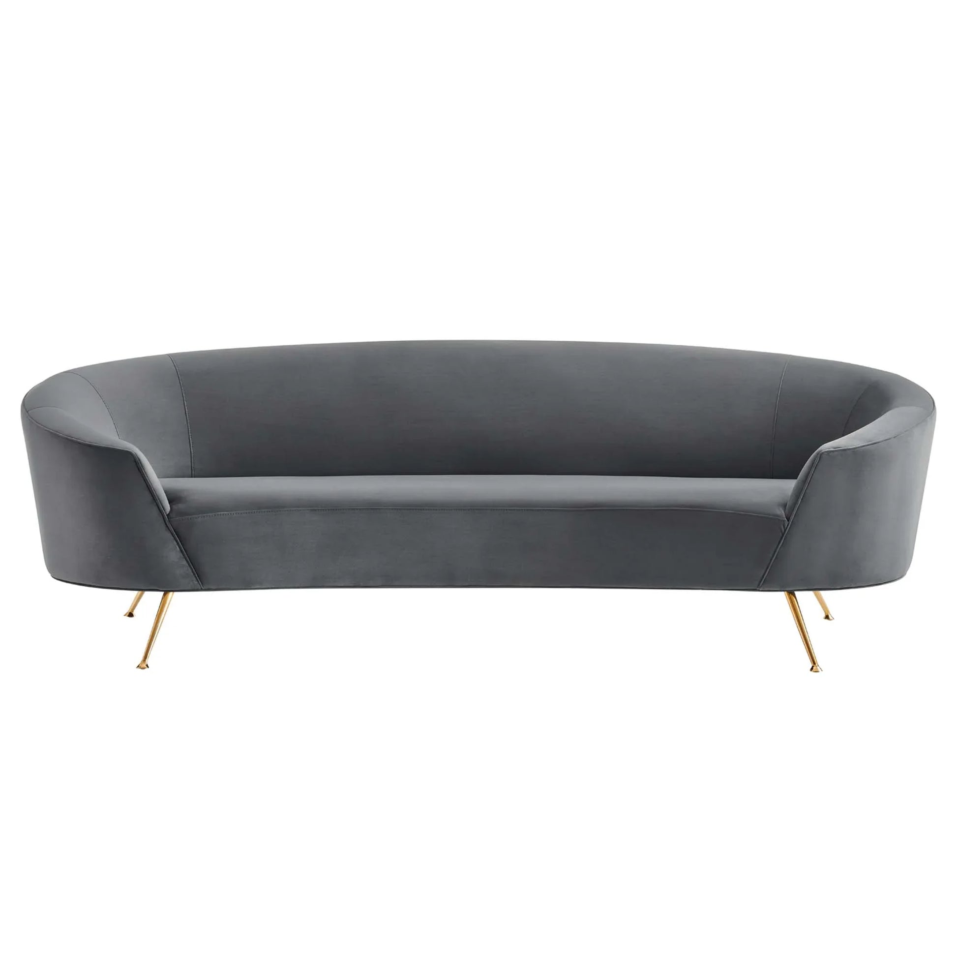 Marchesa Upholstered Performance Velvet Sofa in Gray - Venini Furniture 