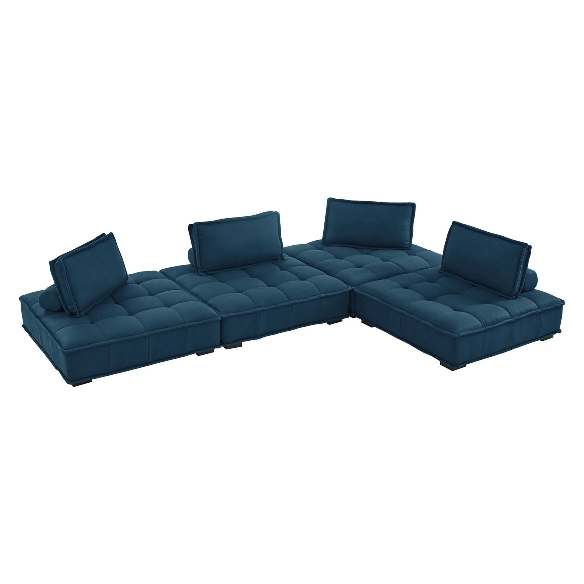 Saunter 4-Piece Tufted Fabric Fabric Sectional Sofa - Venini Furniture 