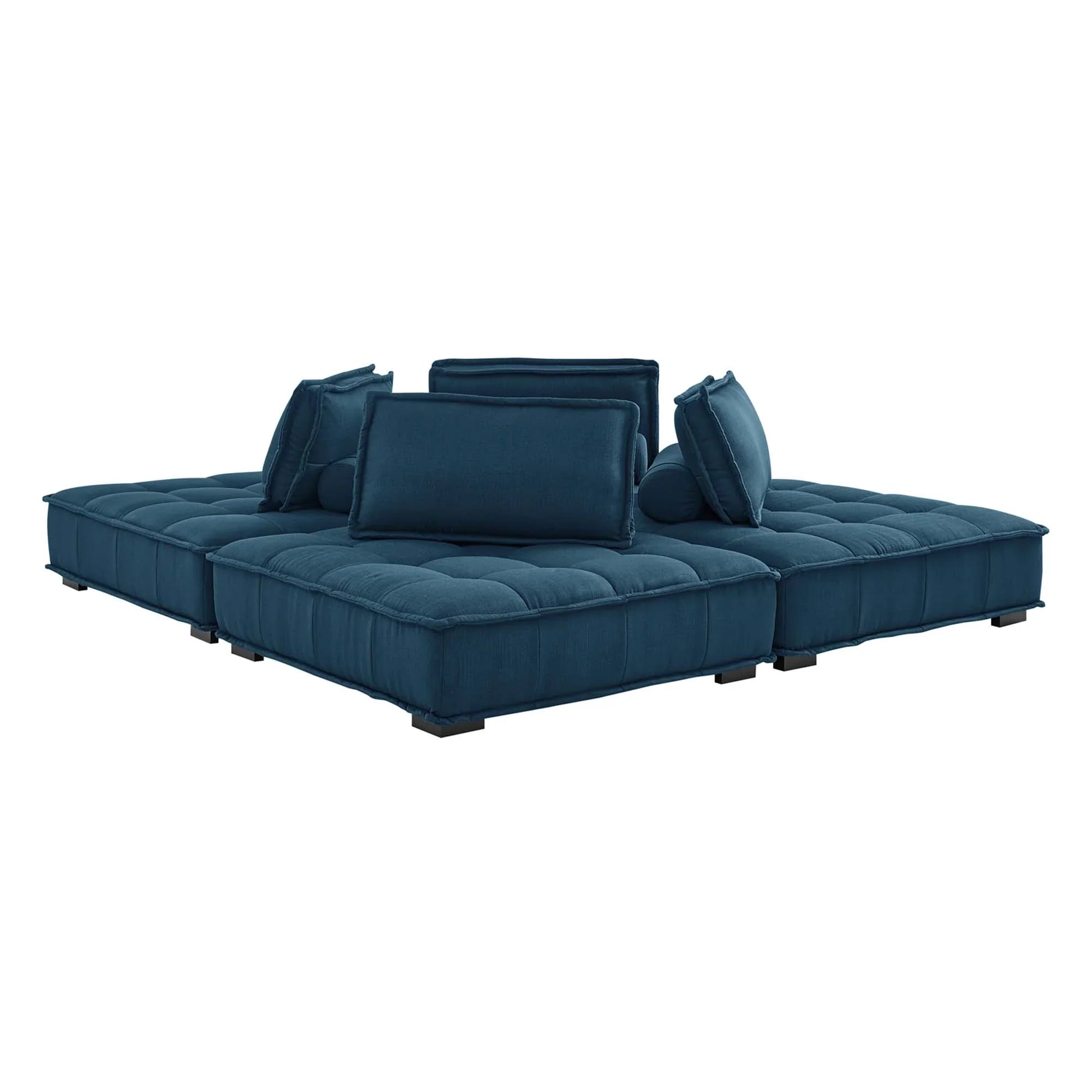 Saunter 4-Piece Tufted Fabric Fabric Sectional Sofa - Venini Furniture 