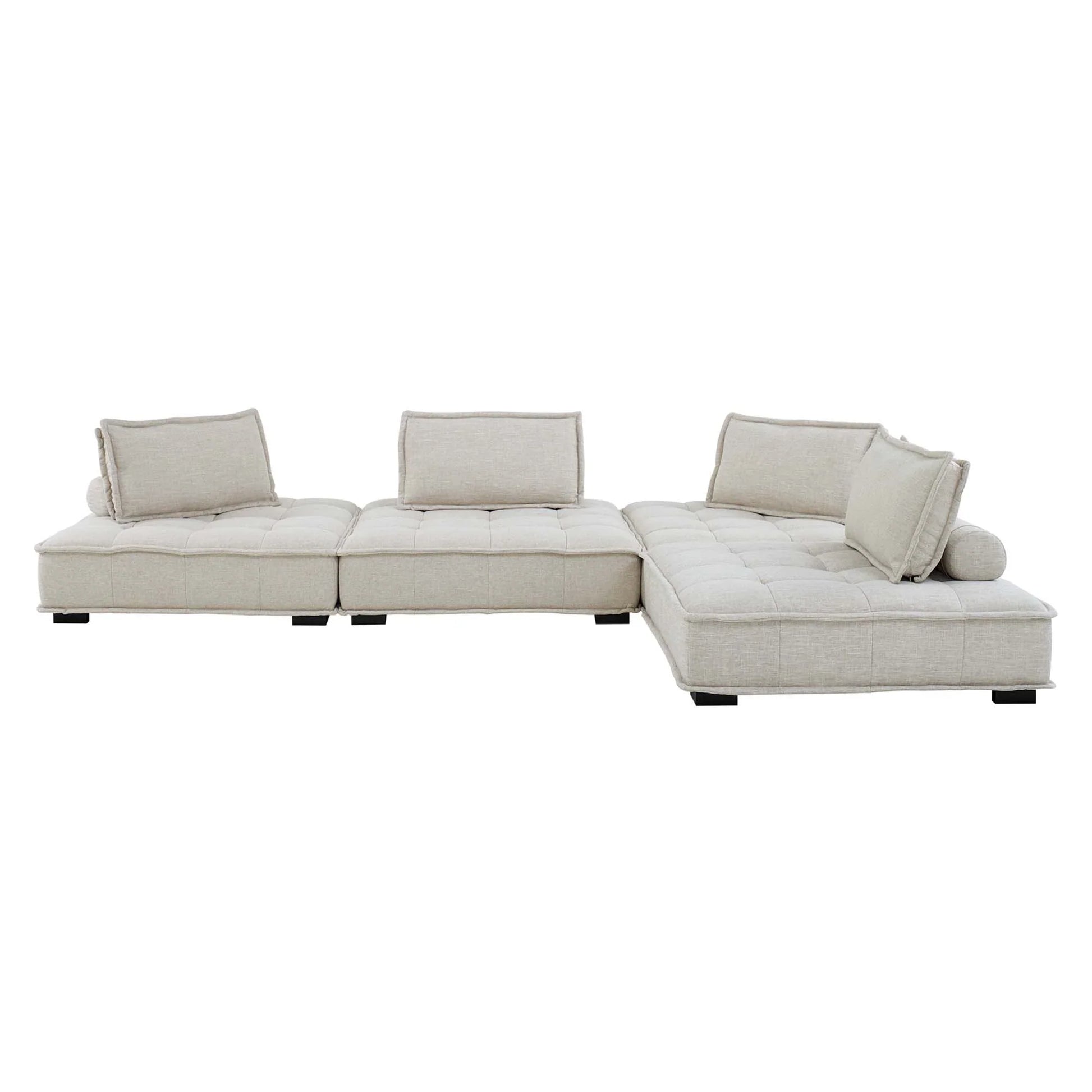 Saunter 4-Piece Tufted Fabric Fabric Sectional Sofa - Venini Furniture 