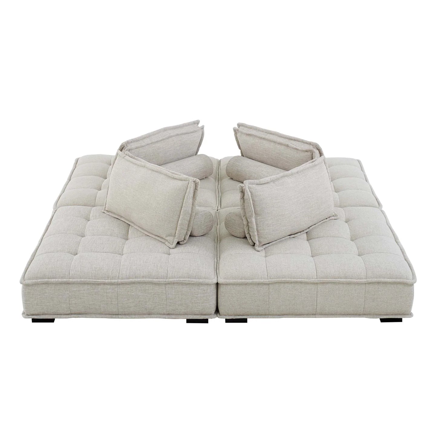 Saunter 4-Piece Tufted Fabric Fabric Sectional Sofa - Venini Furniture 