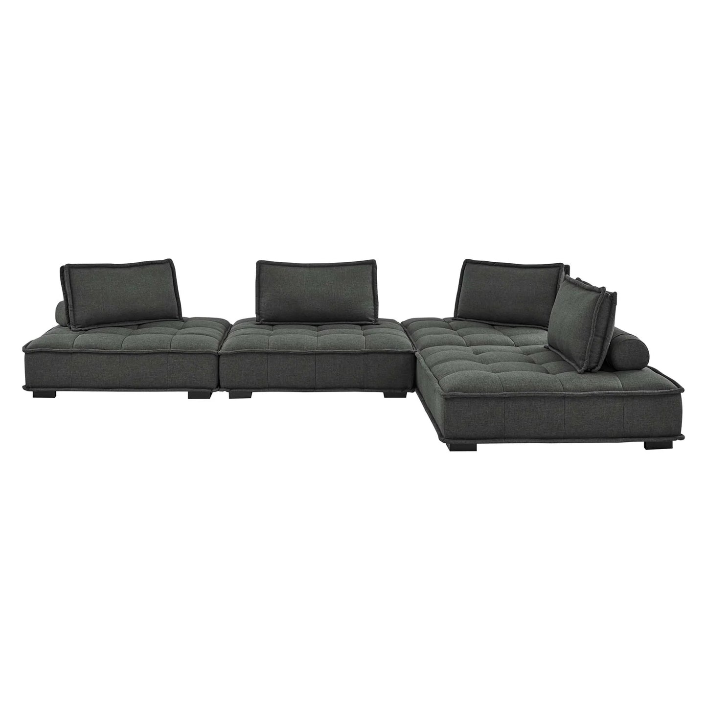 Saunter 4-Piece Tufted Fabric Fabric Sectional Sofa - Venini Furniture 