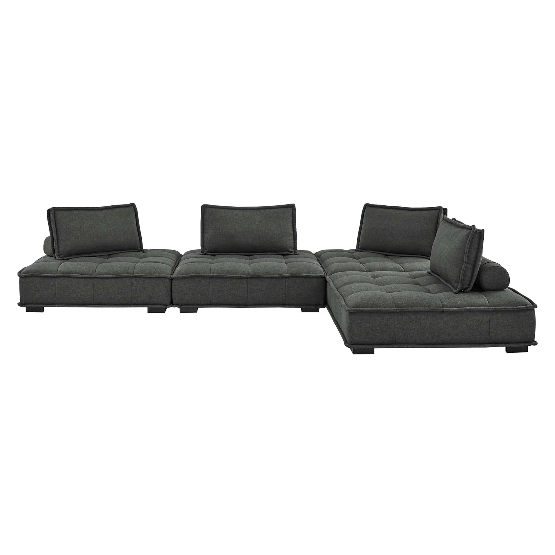Saunter 4-Piece Tufted Fabric Fabric Sectional Sofa - Venini Furniture 