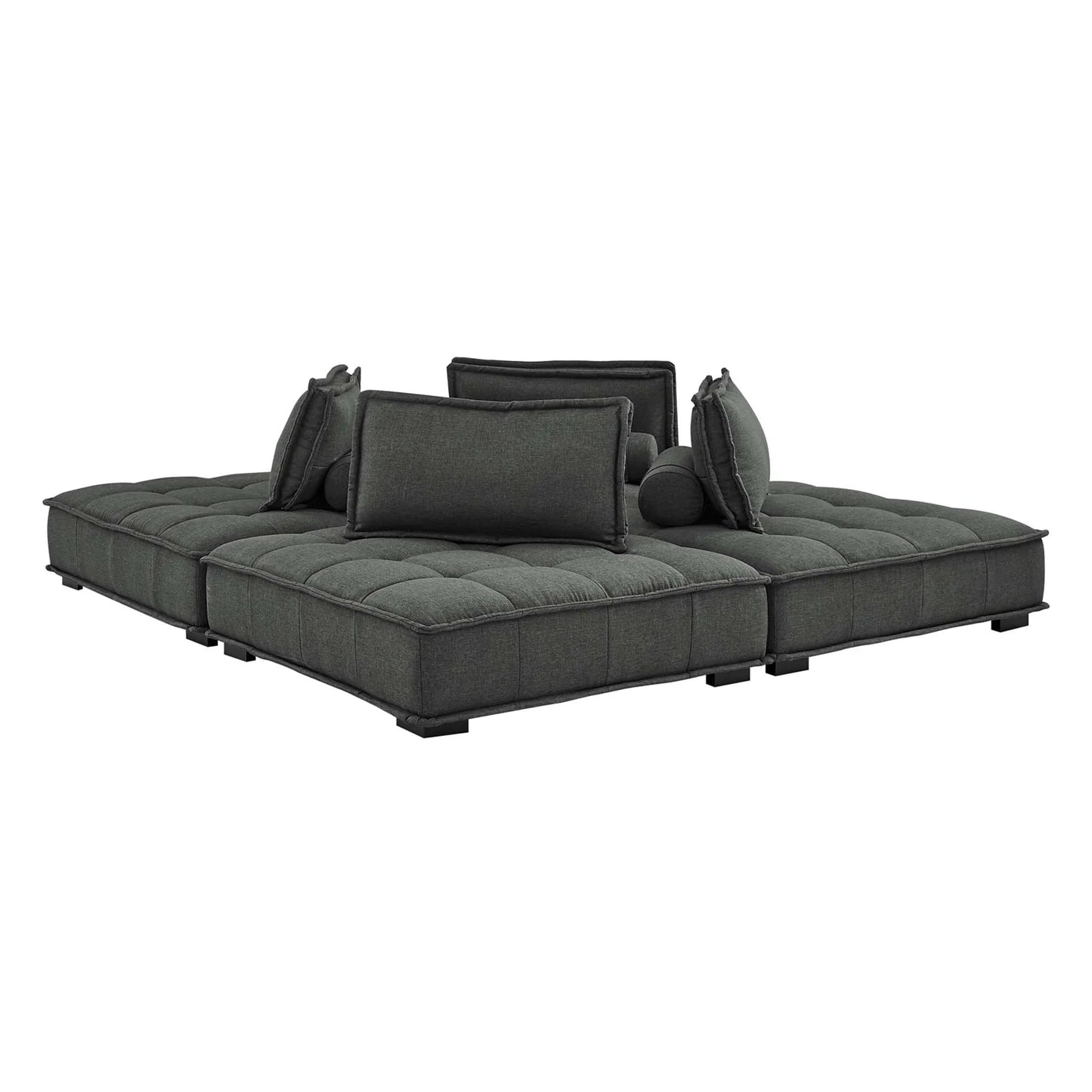 Saunter 4-Piece Tufted Fabric Fabric Sectional Sofa - Venini Furniture 