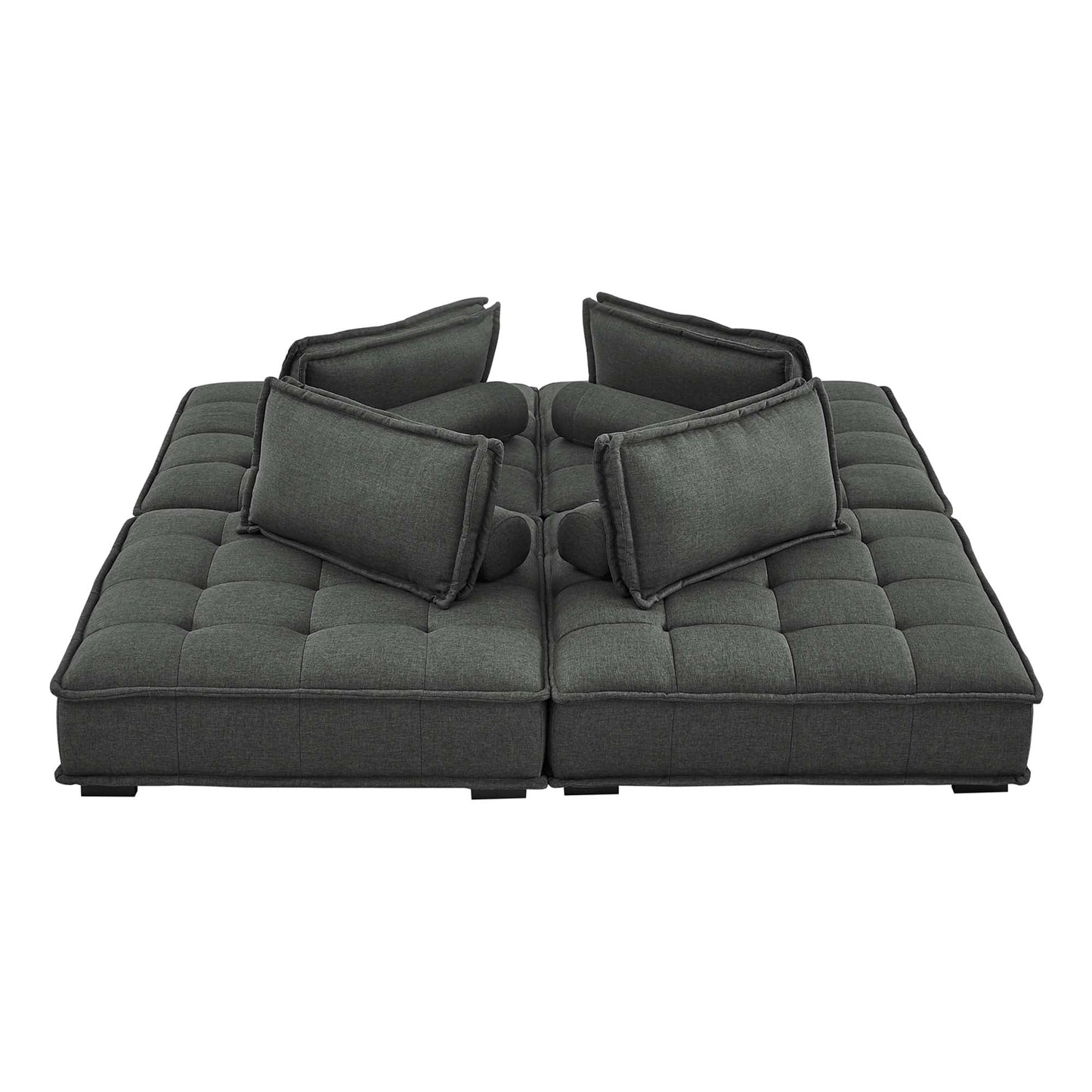 Saunter 4-Piece Tufted Fabric Fabric Sectional Sofa - Venini Furniture 