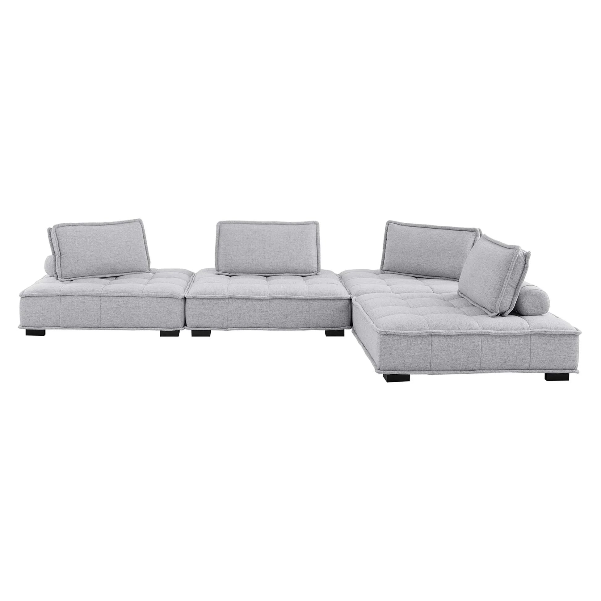 Saunter 4-Piece Tufted Fabric Fabric Sectional Sofa - Venini Furniture 