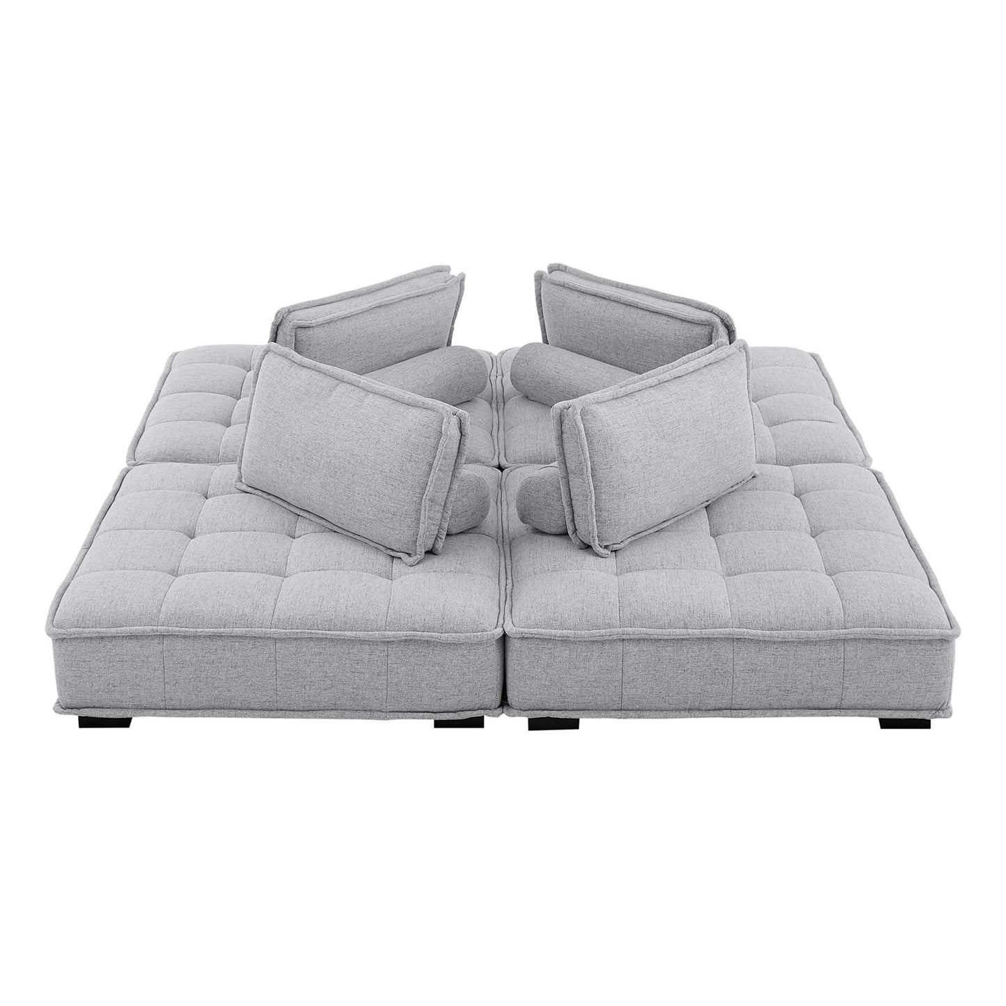 Saunter 4-Piece Tufted Fabric Fabric Sectional Sofa - Venini Furniture 