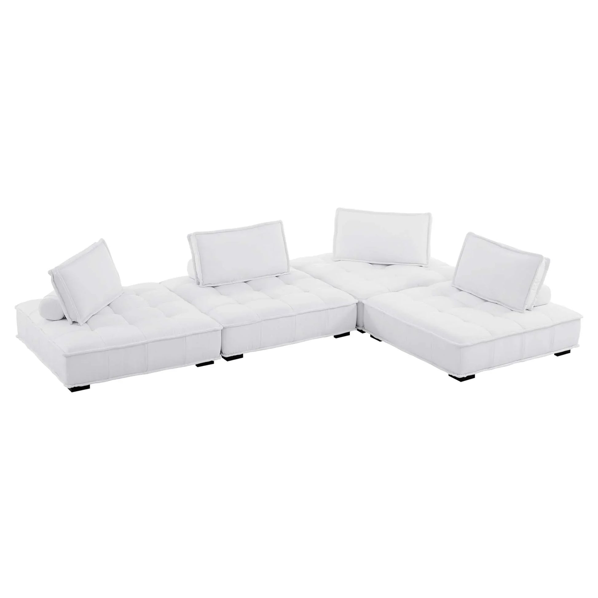 Saunter 4-Piece Tufted Fabric Fabric Sectional Sofa - Venini Furniture 