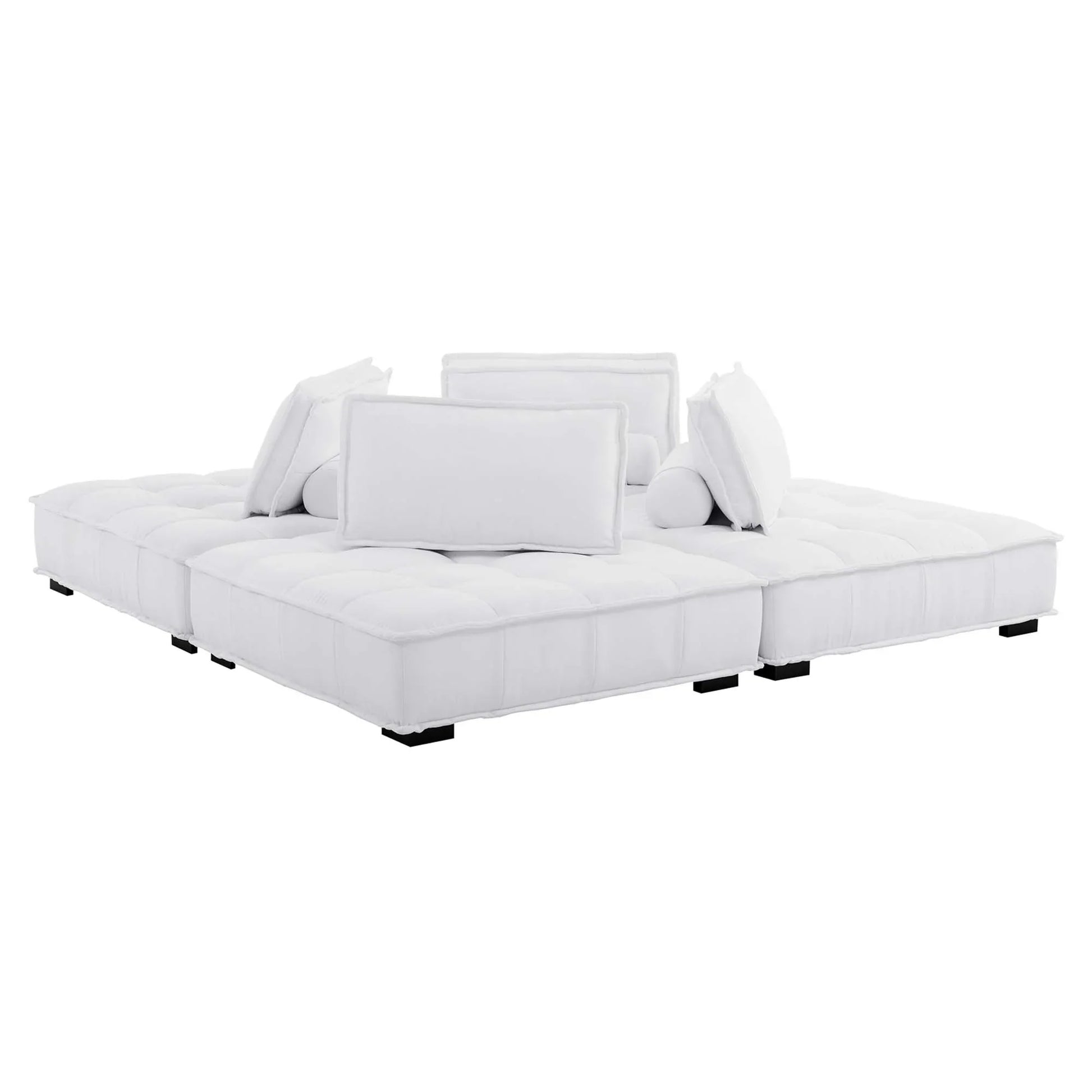 Saunter 4-Piece Tufted Fabric Fabric Sectional Sofa - Venini Furniture 