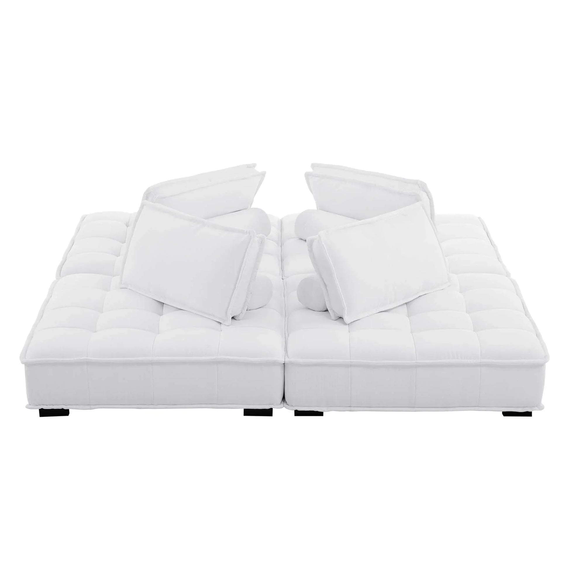 Saunter 4-Piece Tufted Fabric Fabric Sectional Sofa - Venini Furniture 