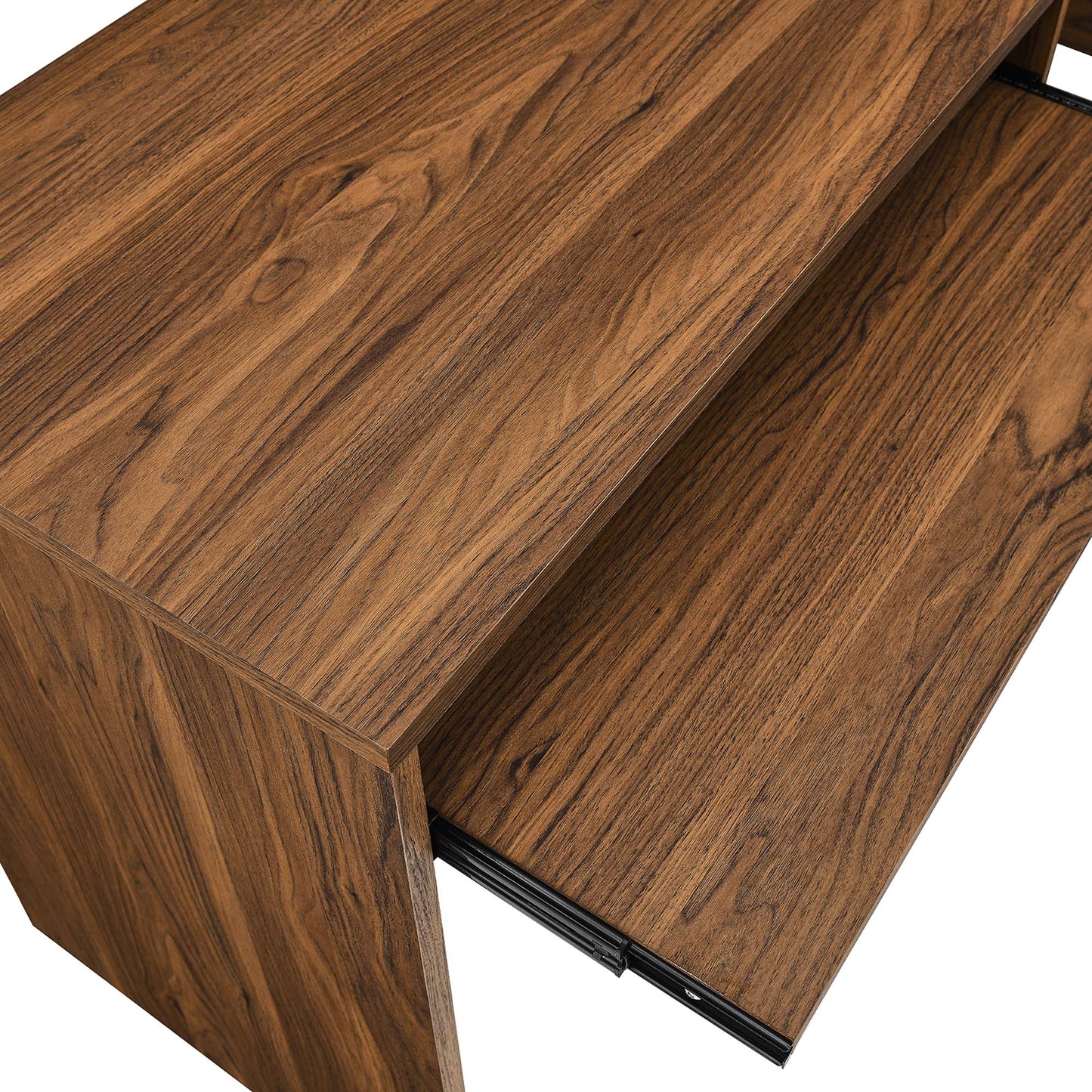 Render Wood Desk and File Cabinet Set in Walnut. - Venini Furniture 