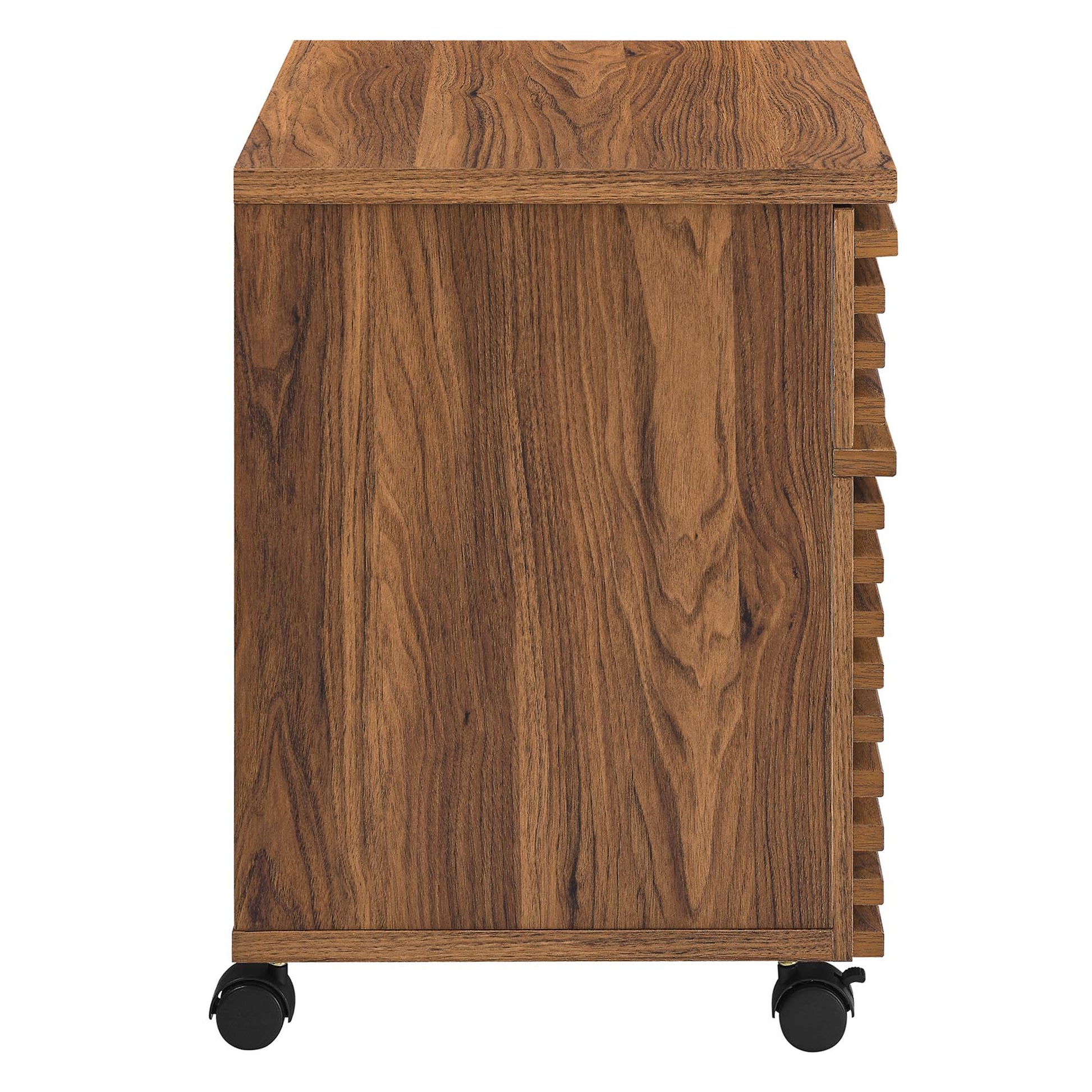 Render Wood Desk and File Cabinet Set in Walnut. - Venini Furniture 