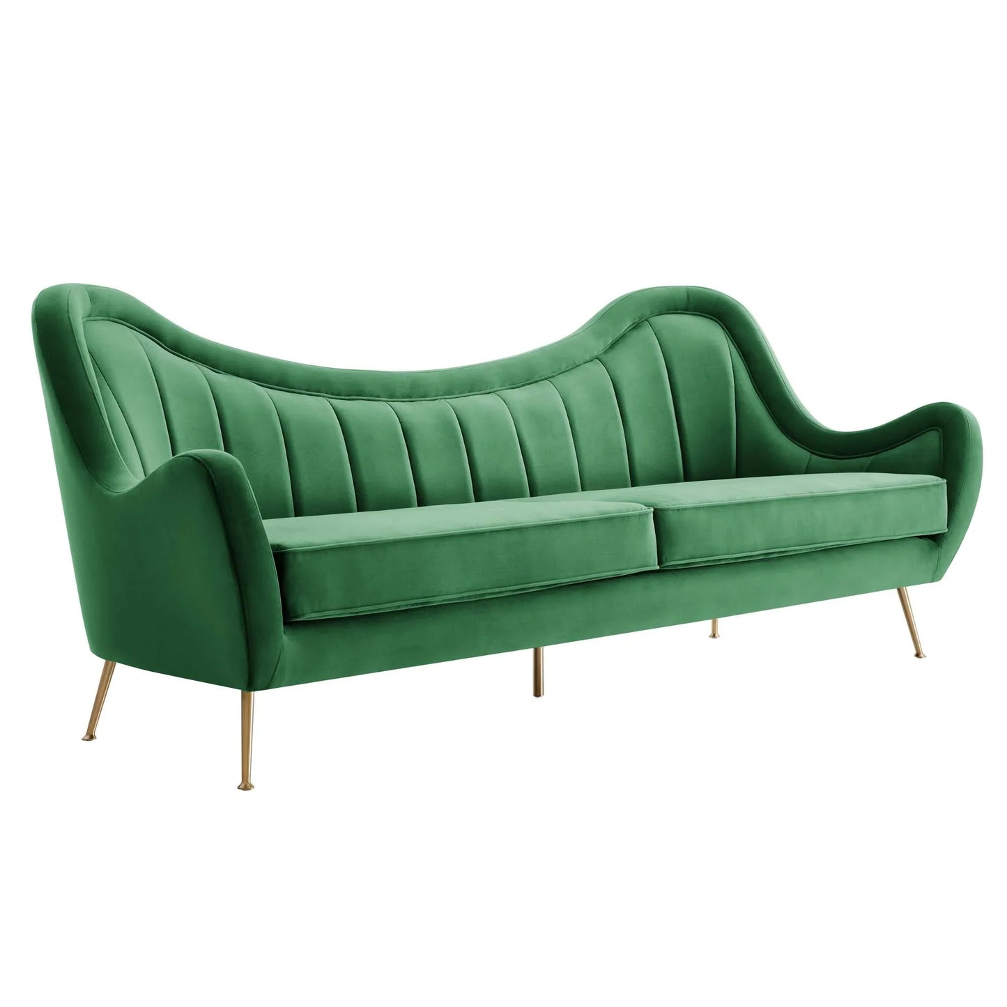 Cheshire Channel Tufted Performance Velvet Sofa. - Venini Furniture 