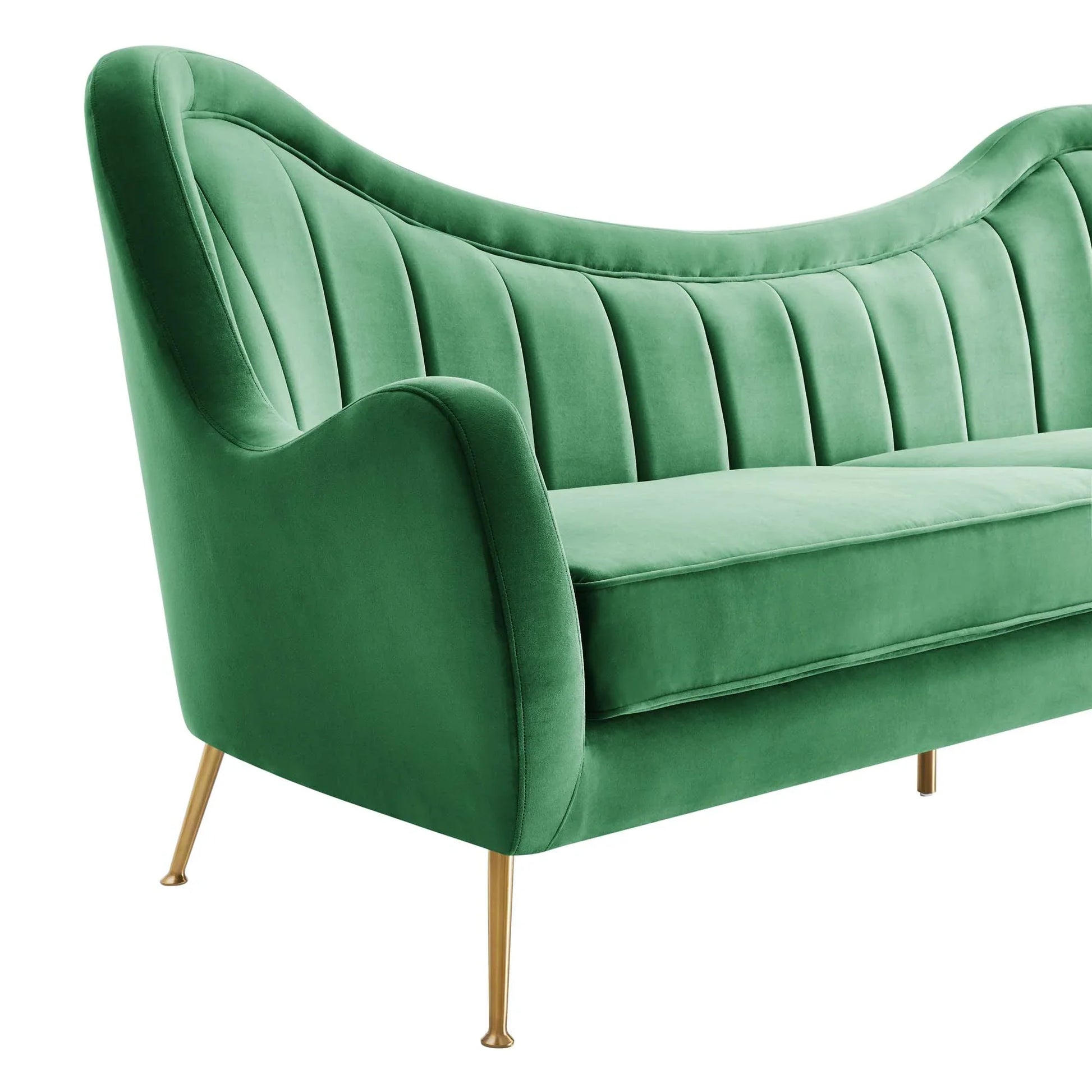 Cheshire Channel Tufted Performance Velvet Sofa. - Venini Furniture 