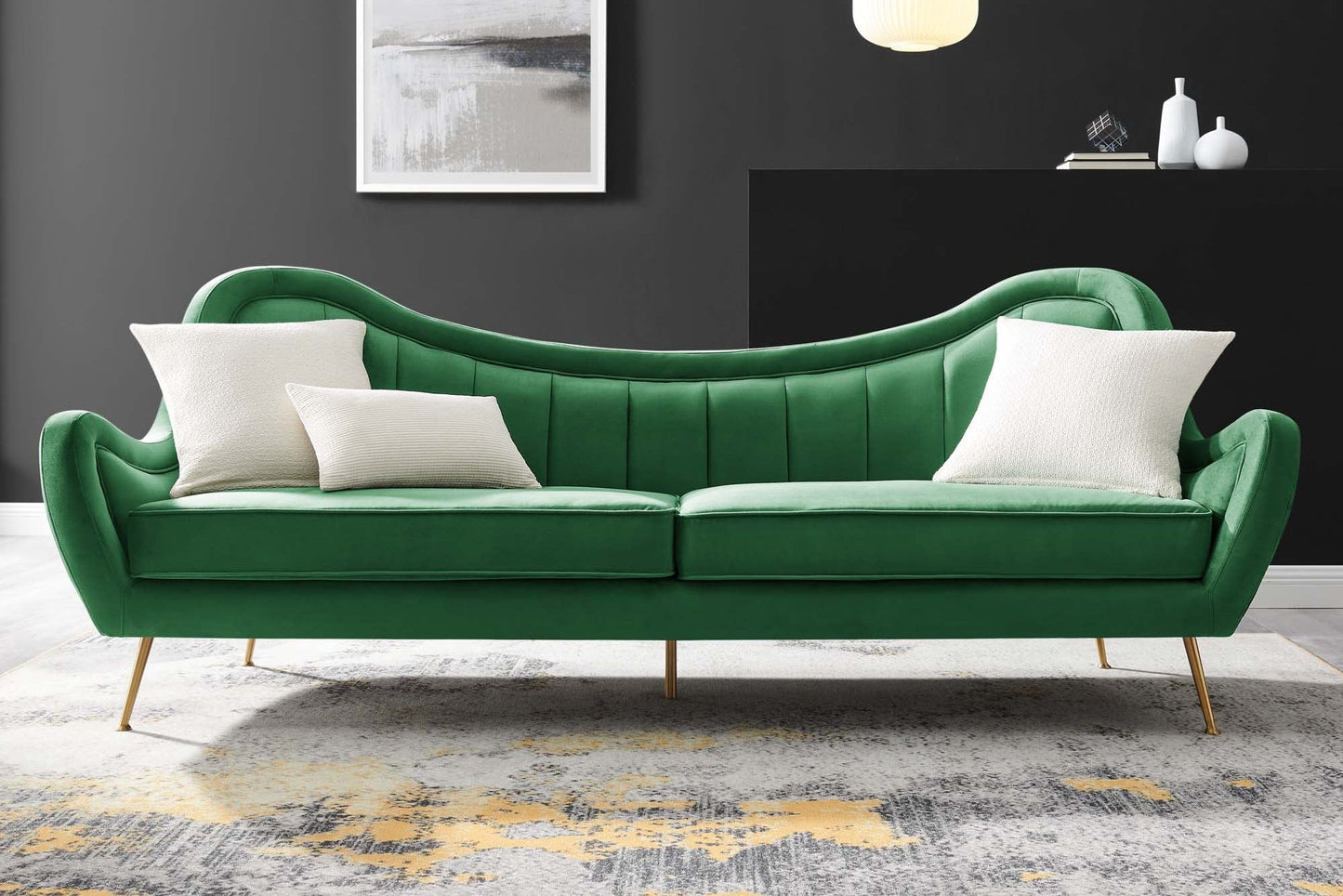Cheshire Channel Tufted Performance Velvet Sofa. - Venini Furniture 