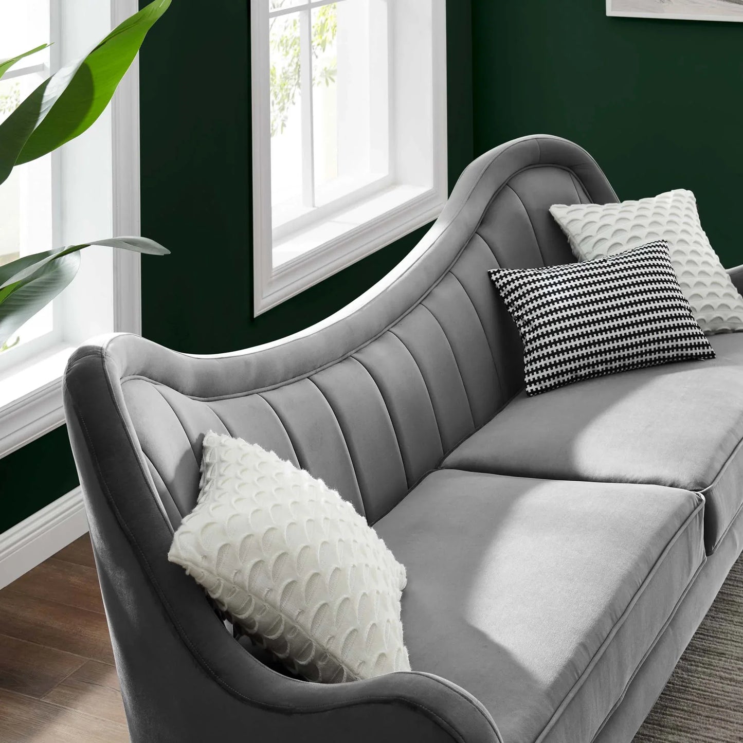 Cheshire Channel Tufted Performance Velvet Sofa. - Venini Furniture 