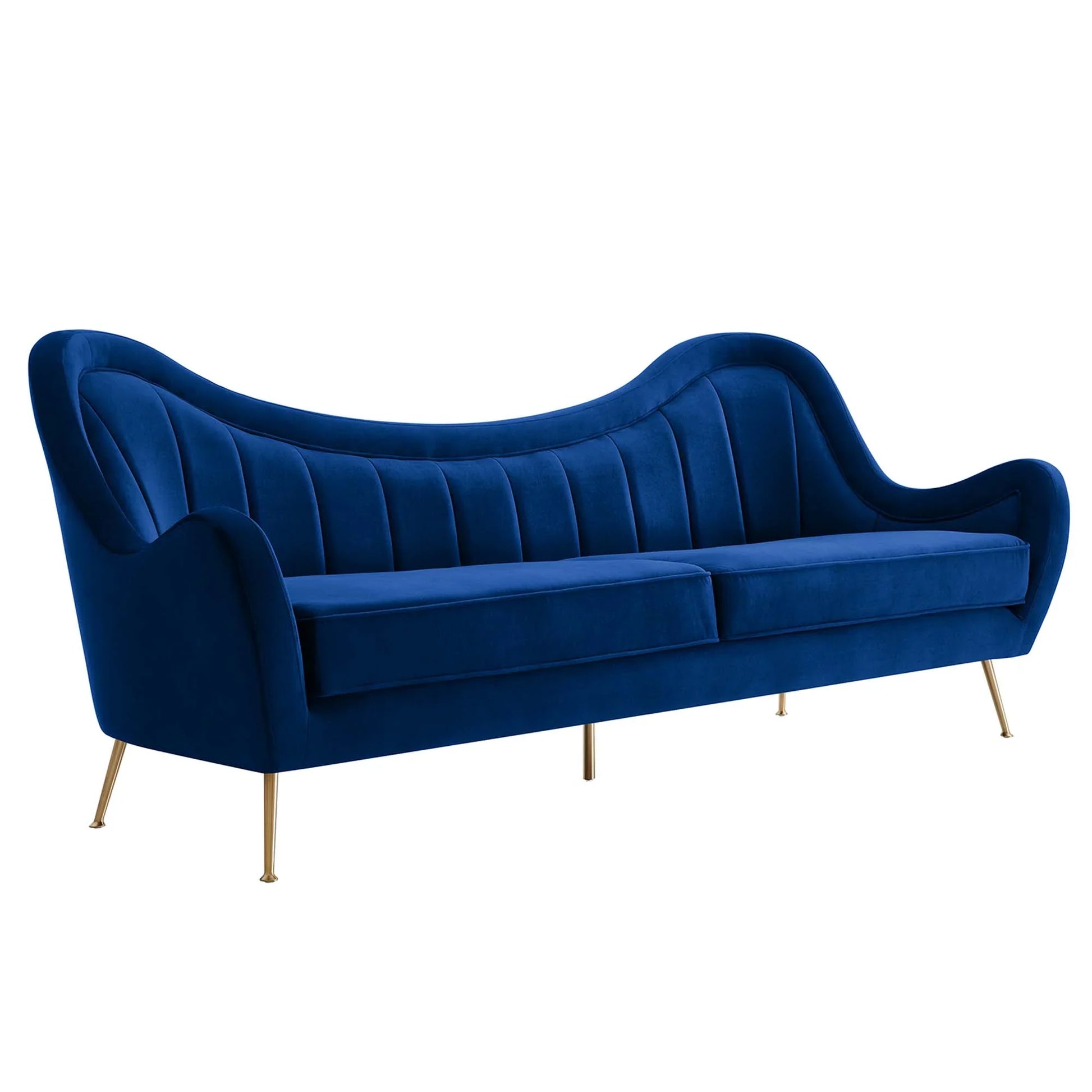 Cheshire Channel Tufted Performance Velvet Sofa. - Venini Furniture 