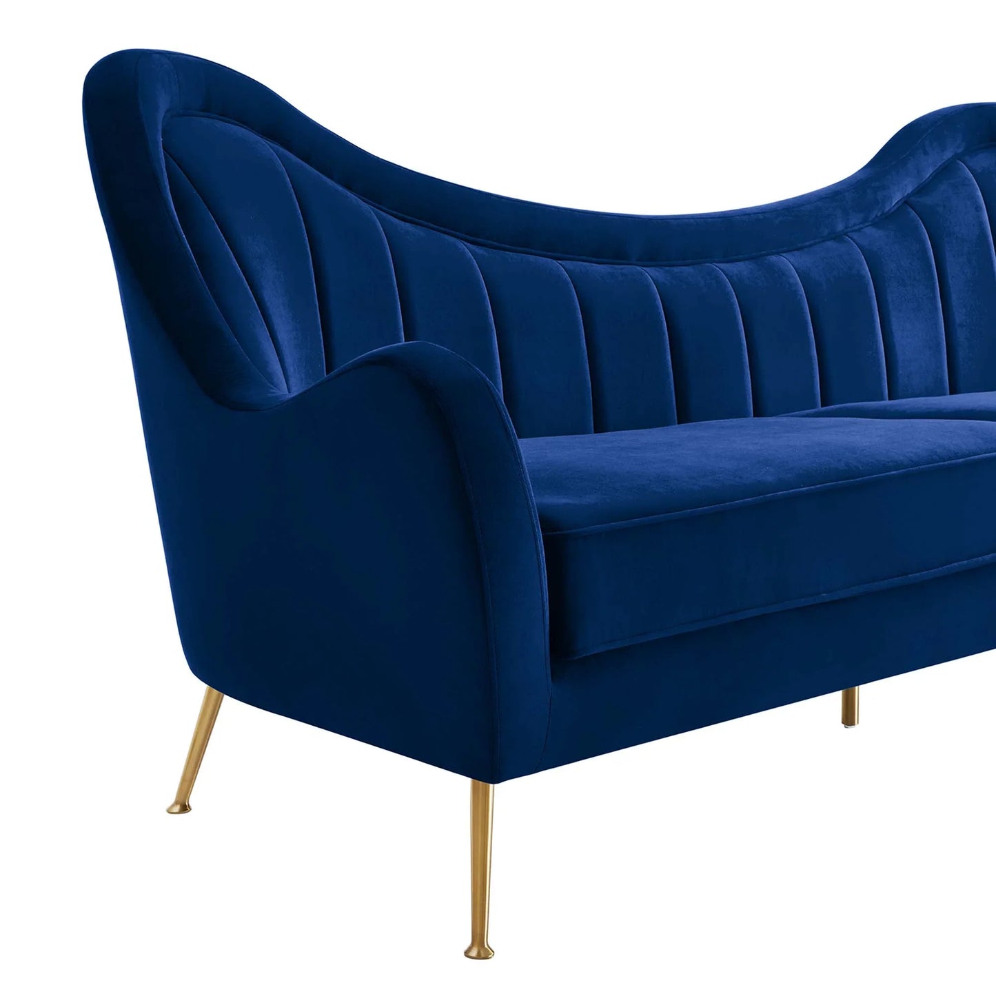 Cheshire Channel Tufted Performance Velvet Sofa. - Venini Furniture 