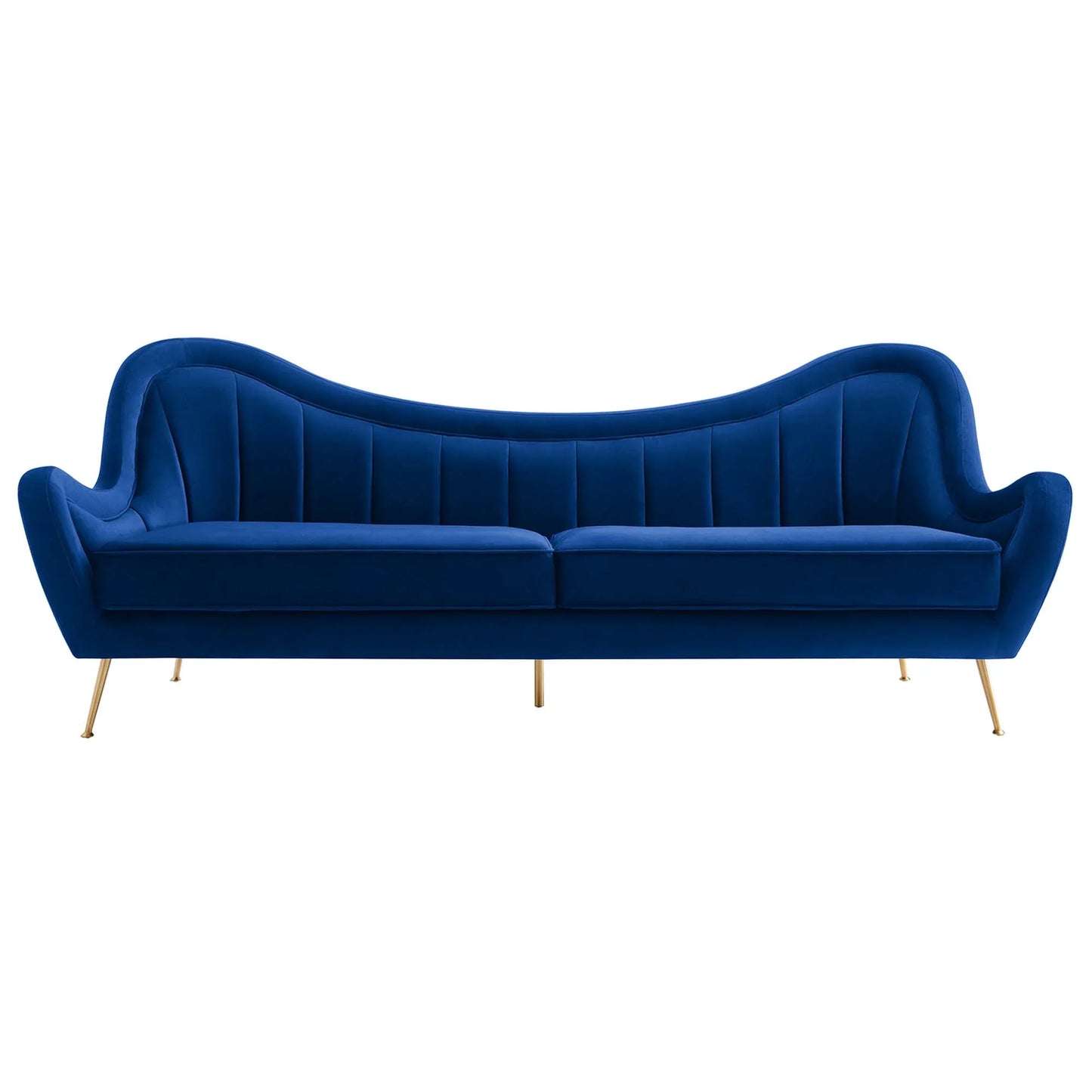 Cheshire Channel Tufted Performance Velvet Sofa. - Venini Furniture 