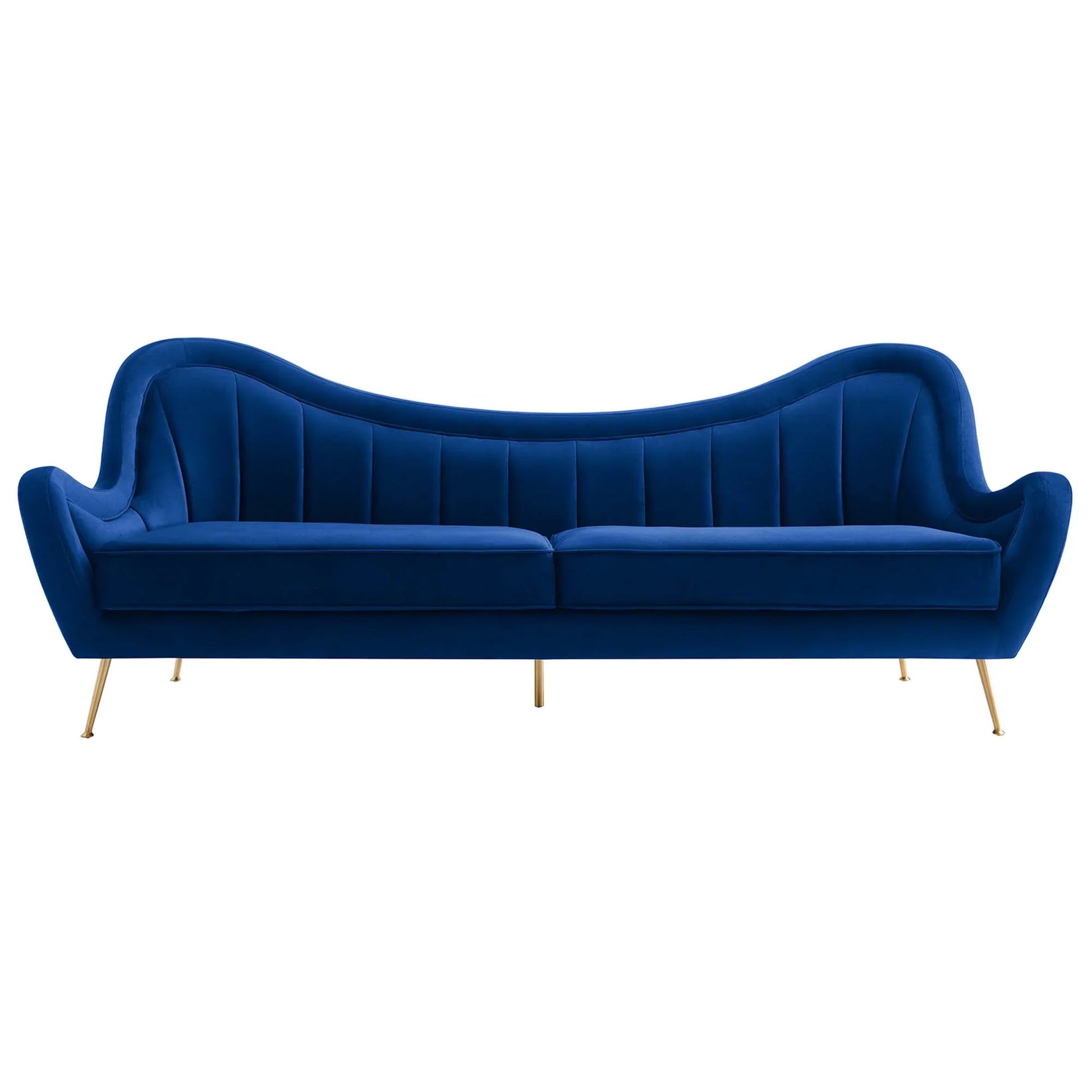 Cheshire Channel Tufted Performance Velvet Sofa. - Venini Furniture 