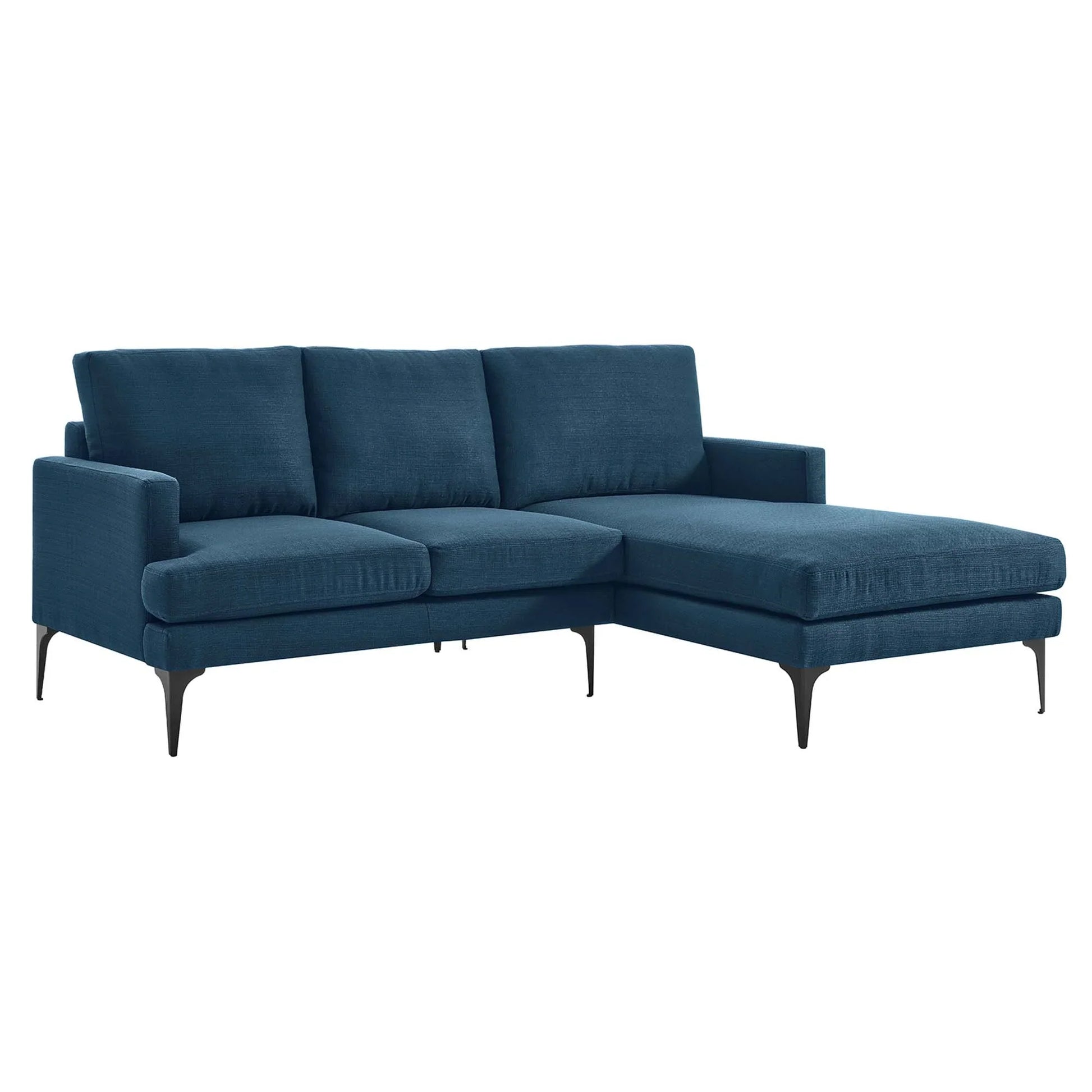 Evermore Right-Facing Upholstered Fabric Sectional Sofa. - Venini Furniture 