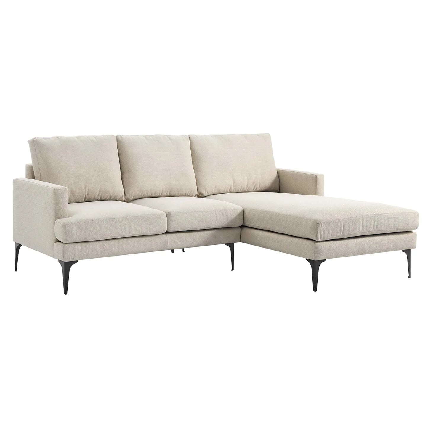 Evermore Right-Facing Upholstered Fabric Sectional Sofa. - Venini Furniture 
