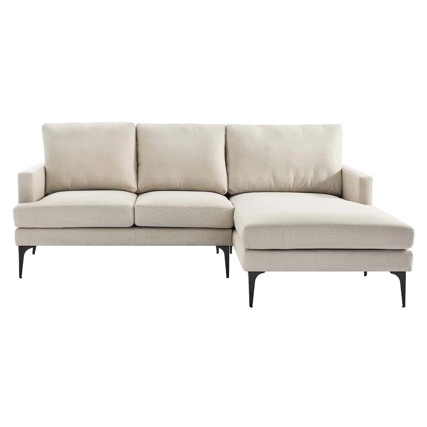 Evermore Right-Facing Upholstered Fabric Sectional Sofa. - Venini Furniture 