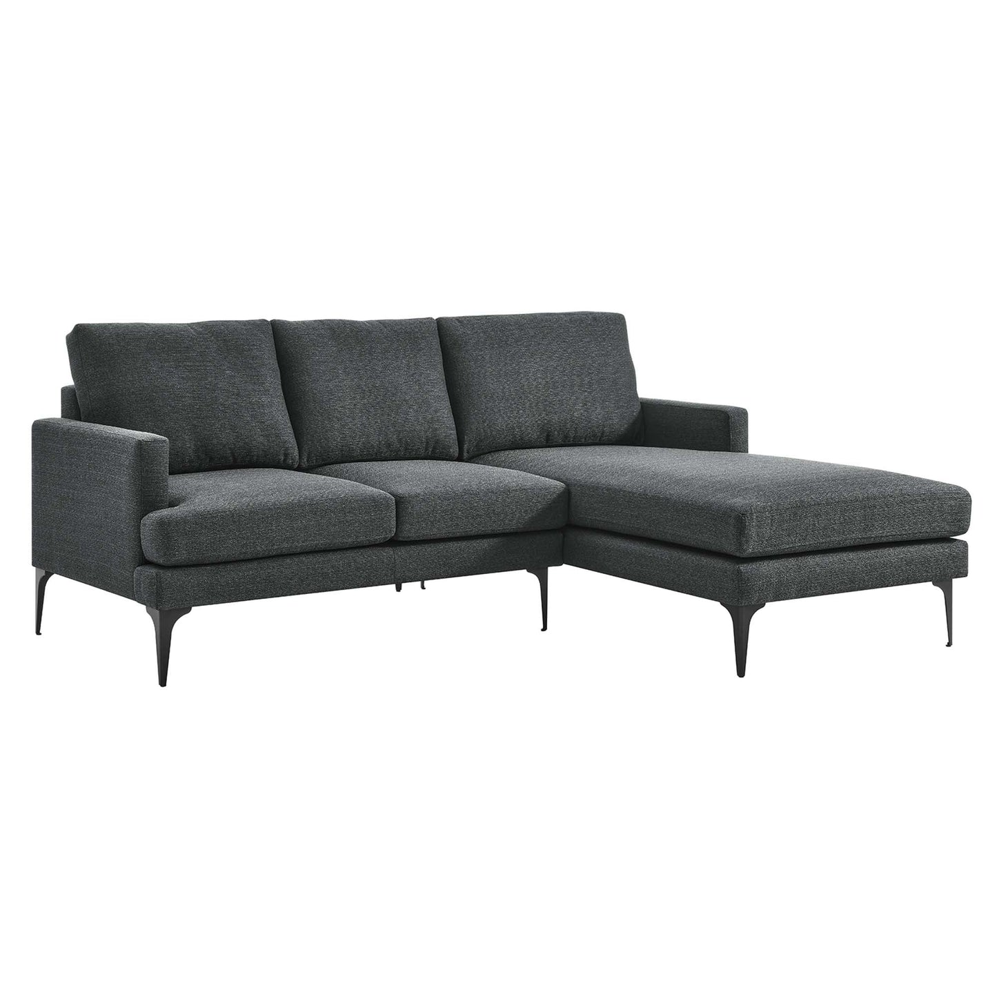 Evermore Right-Facing Upholstered Fabric Sectional Sofa. - Venini Furniture 