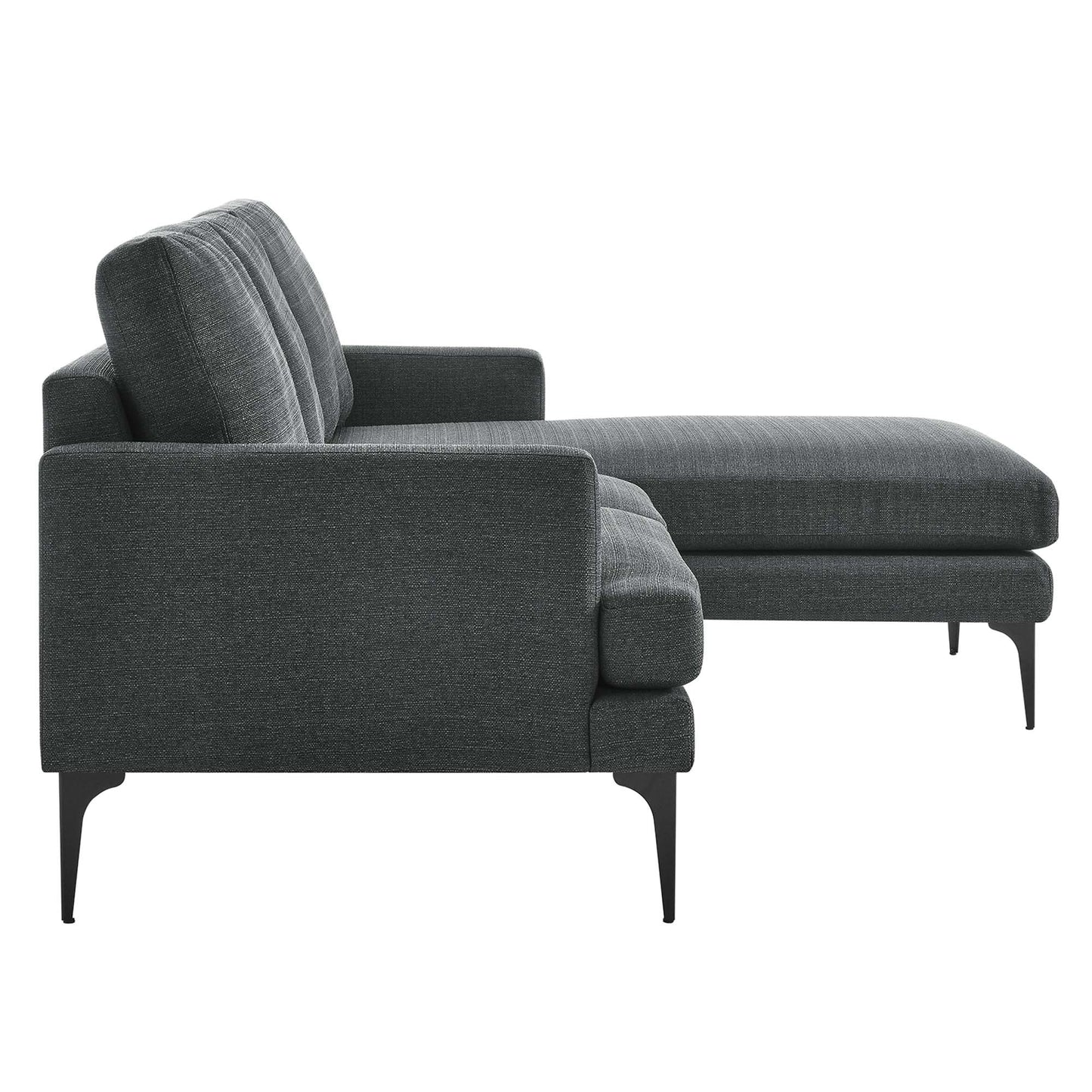 Evermore Right-Facing Upholstered Fabric Sectional Sofa. - Venini Furniture 
