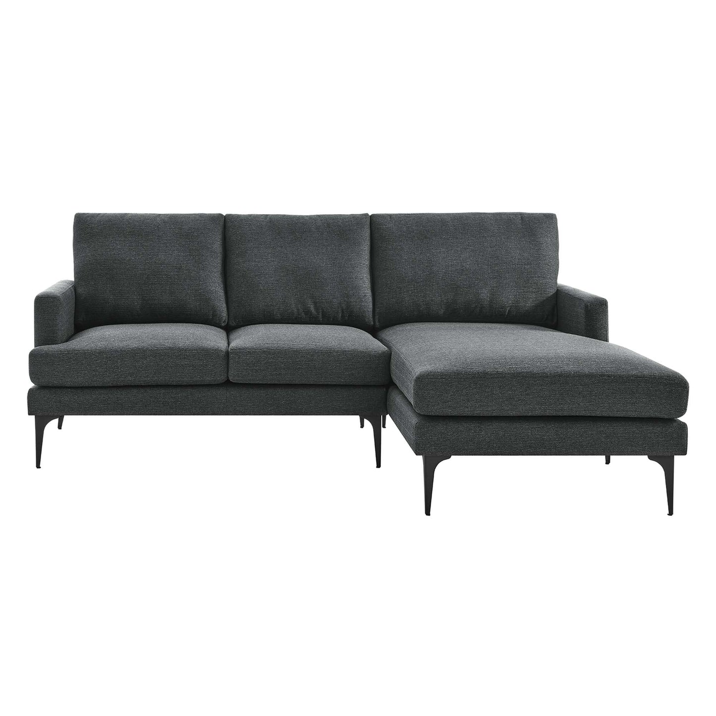 Evermore Right-Facing Upholstered Fabric Sectional Sofa. - Venini Furniture 