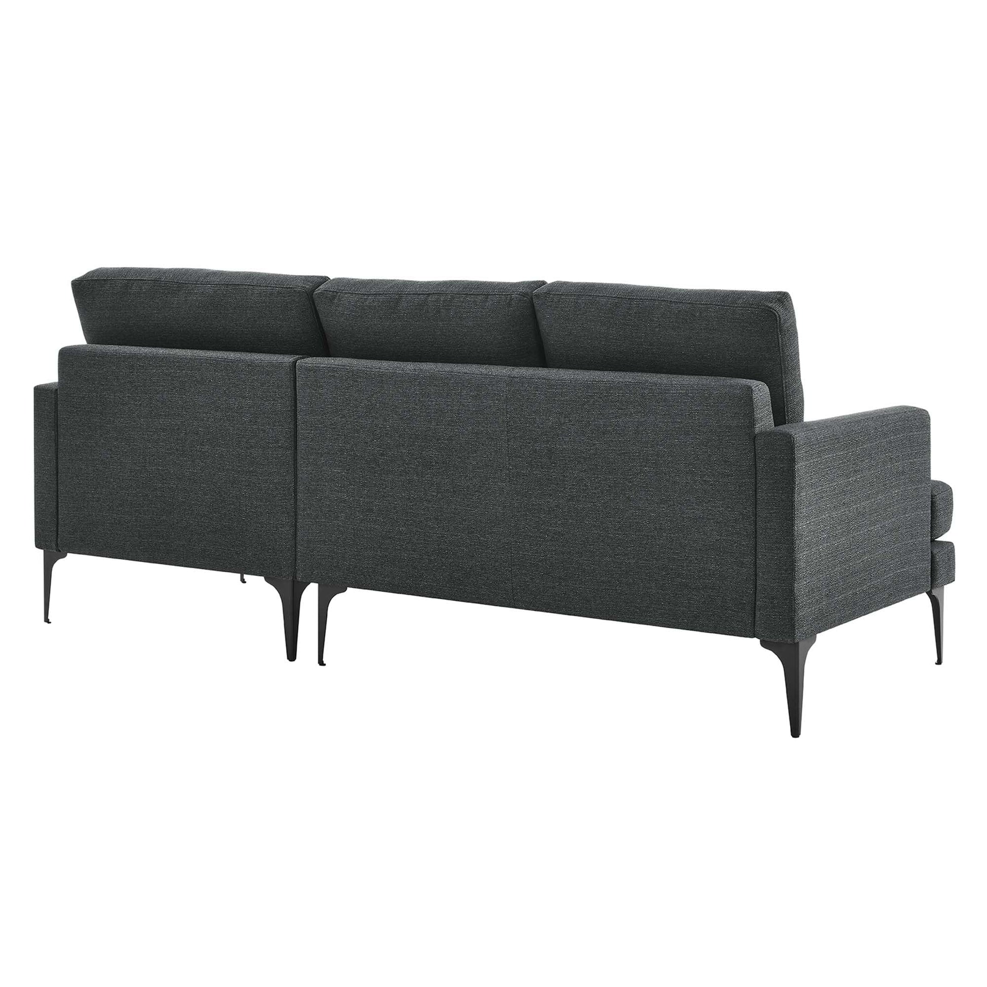 Evermore Right-Facing Upholstered Fabric Sectional Sofa. - Venini Furniture 