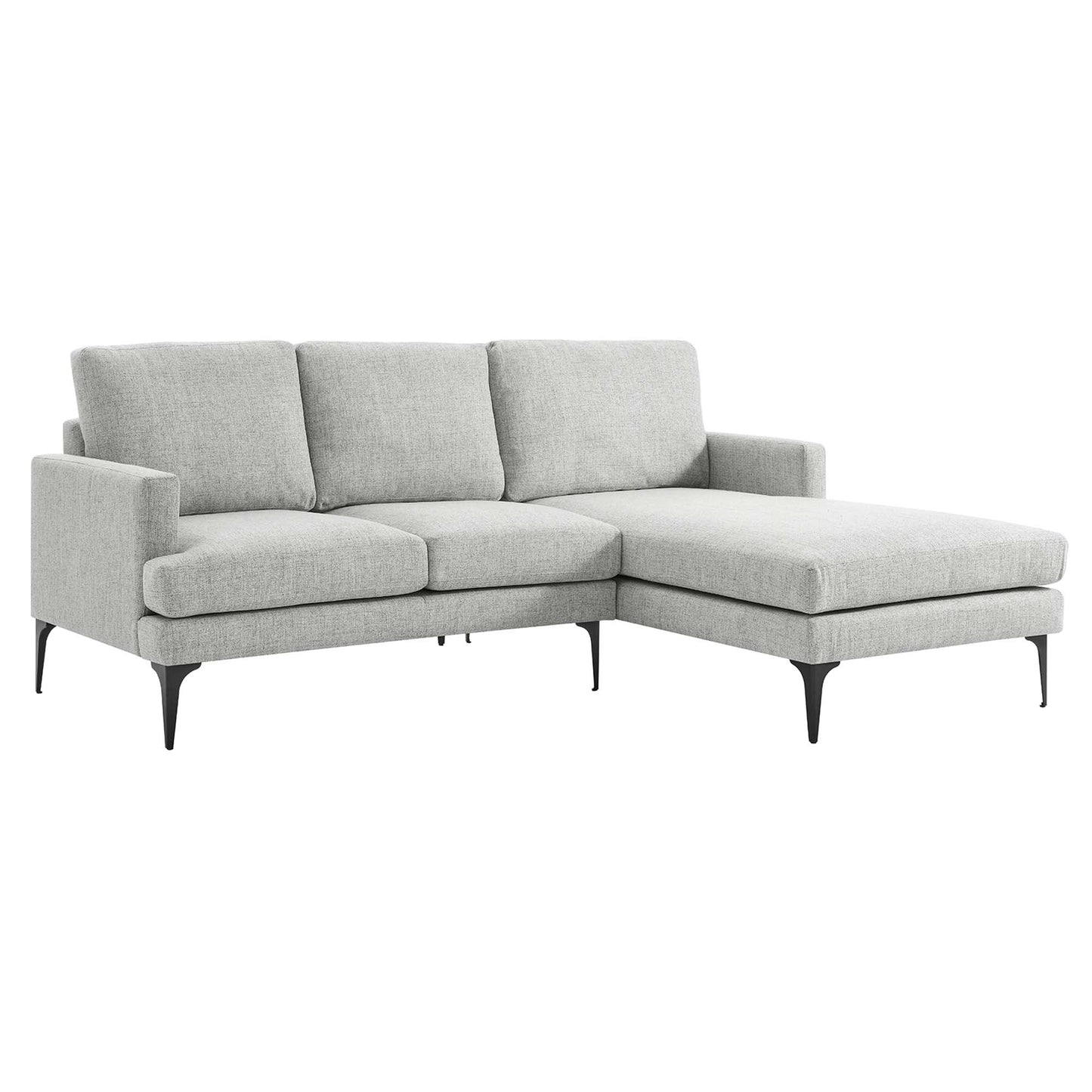 Evermore Right-Facing Upholstered Fabric Sectional Sofa. - Venini Furniture 