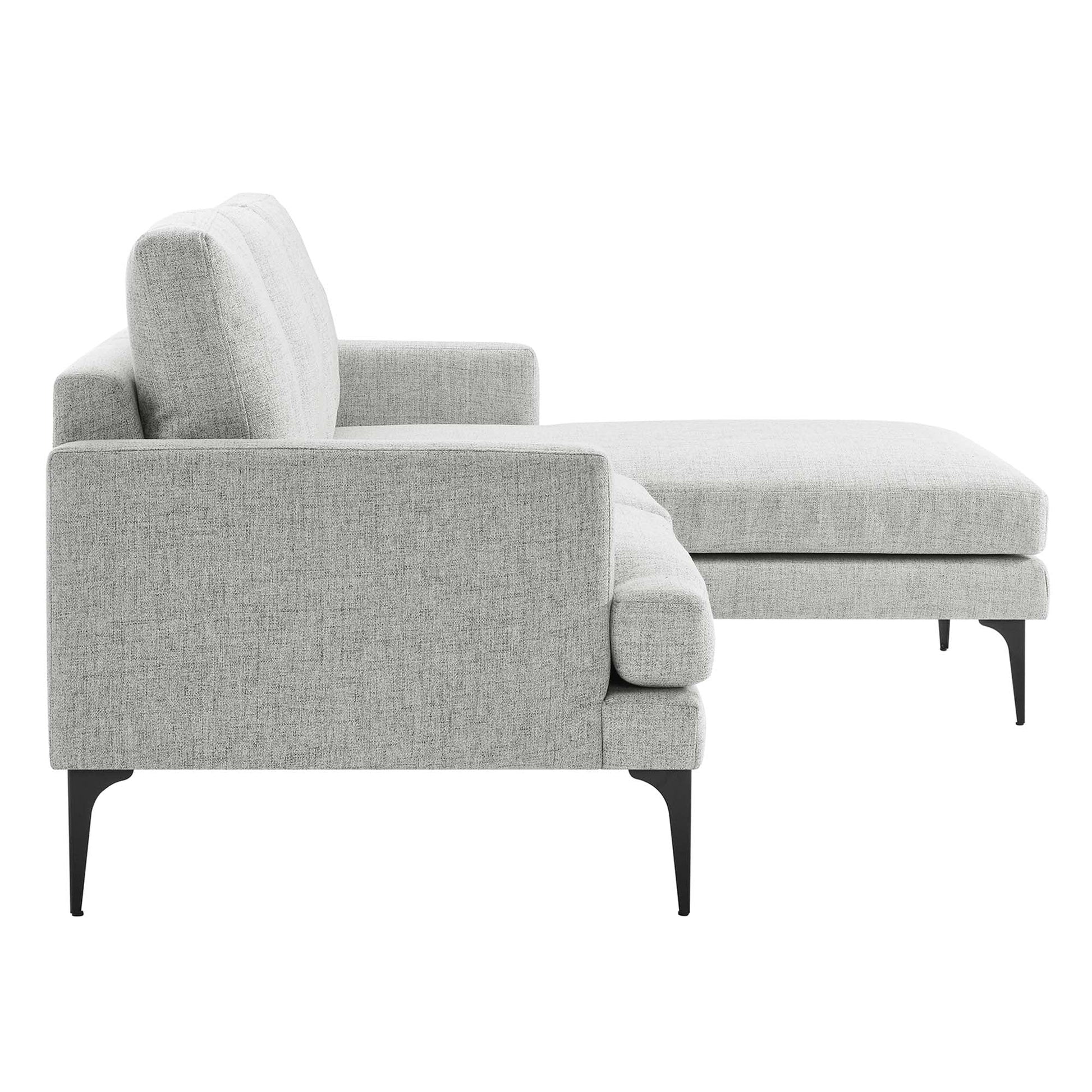 Evermore Right-Facing Upholstered Fabric Sectional Sofa. - Venini Furniture 