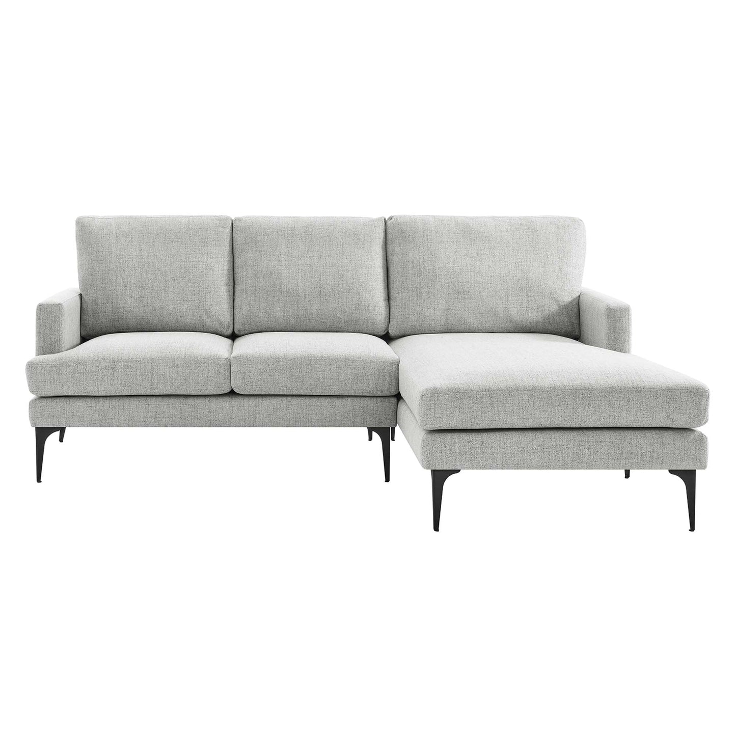 Evermore Right-Facing Upholstered Fabric Sectional Sofa. - Venini Furniture 